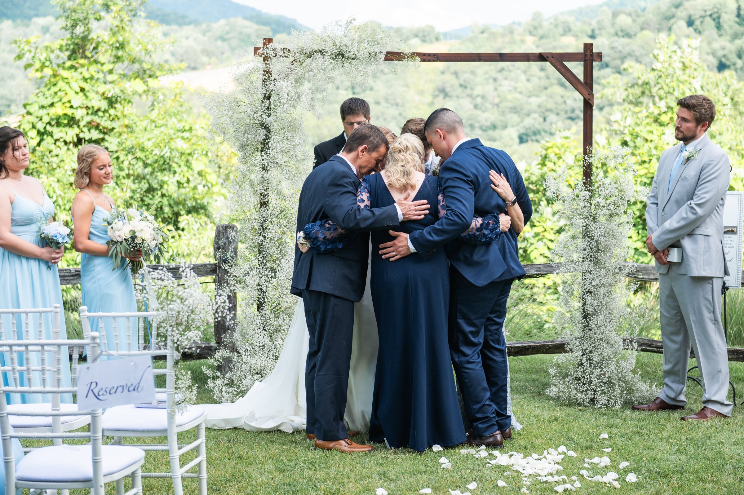 Wedding Ceremony Family Prayer | Kimberly Cauble Photography