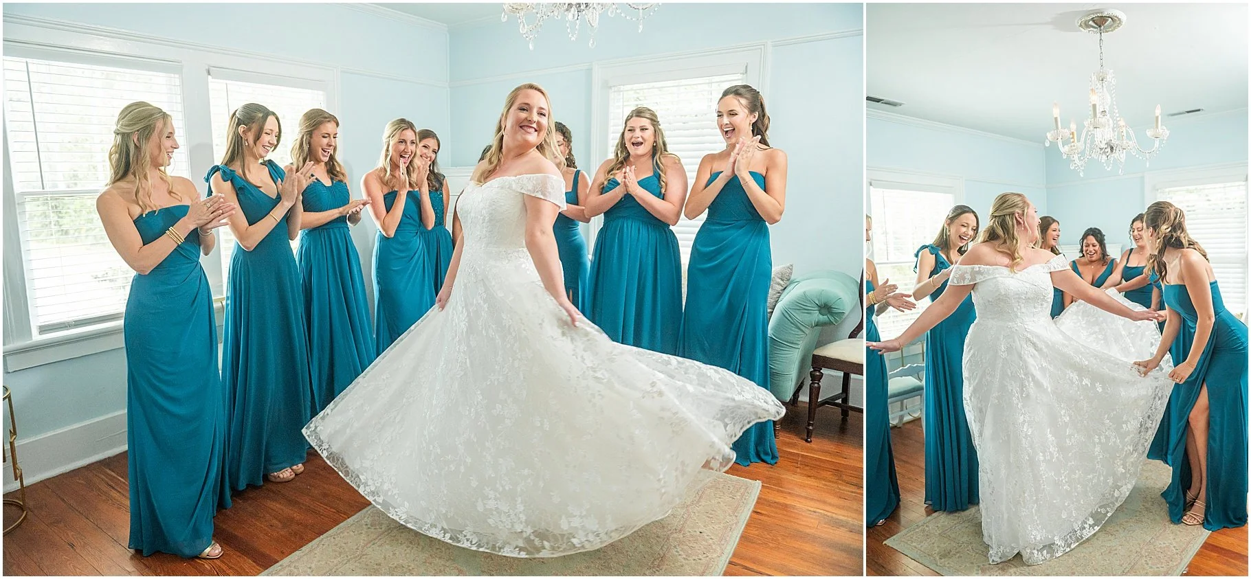 Wingate Place Bridal Suite | First Look with Bridesmaids
