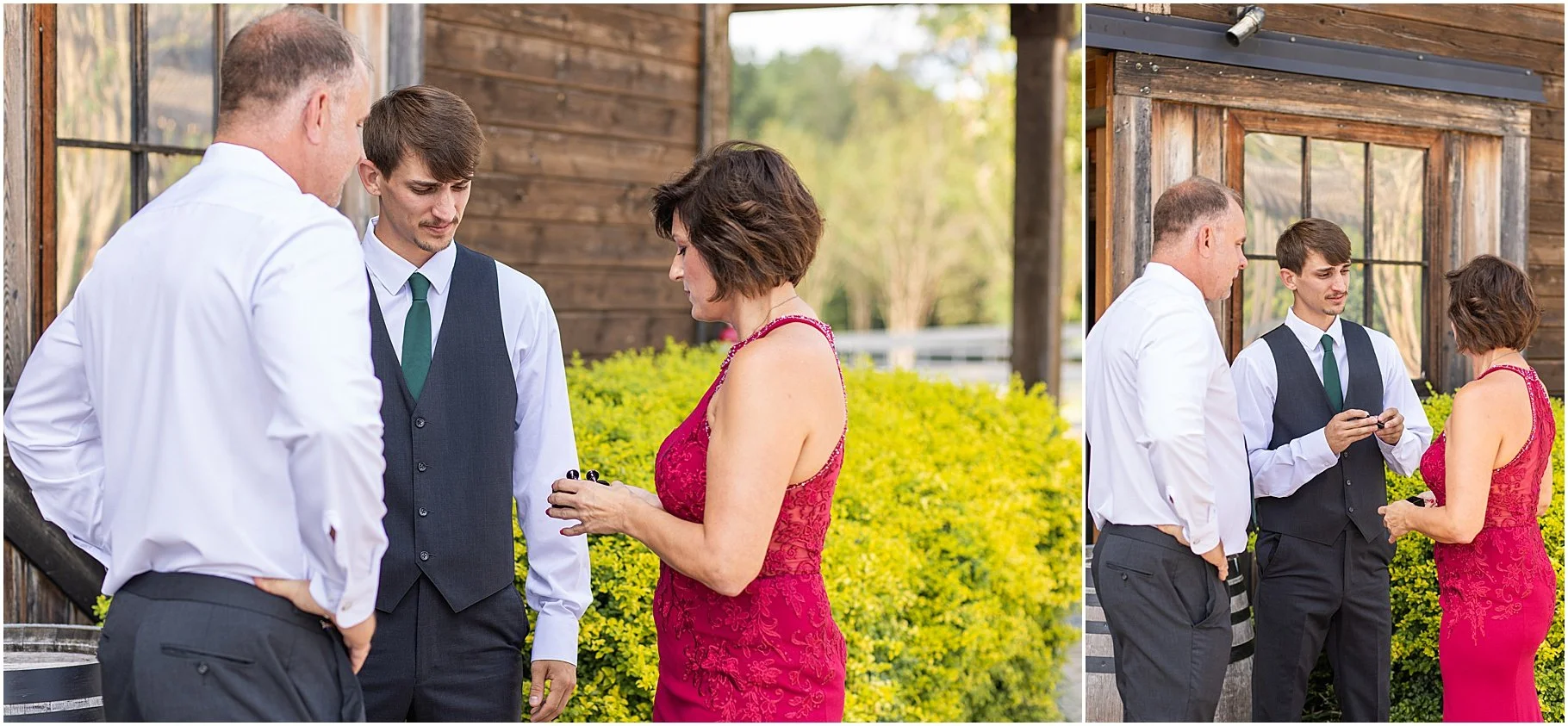 Barn at Cedar Creek Ranch | Groom First Look