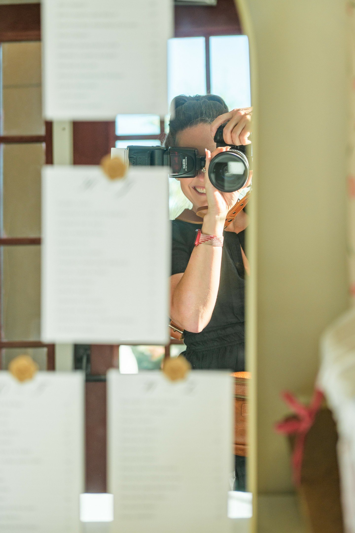 Hey hey!  Every so often I find a fun opportunity for a self-portrait at a wedding, so I thought this would be a fun way to introduce myself to those of you who are unfamiliar with the photographer behind this little business!  I am Kimberly, the own