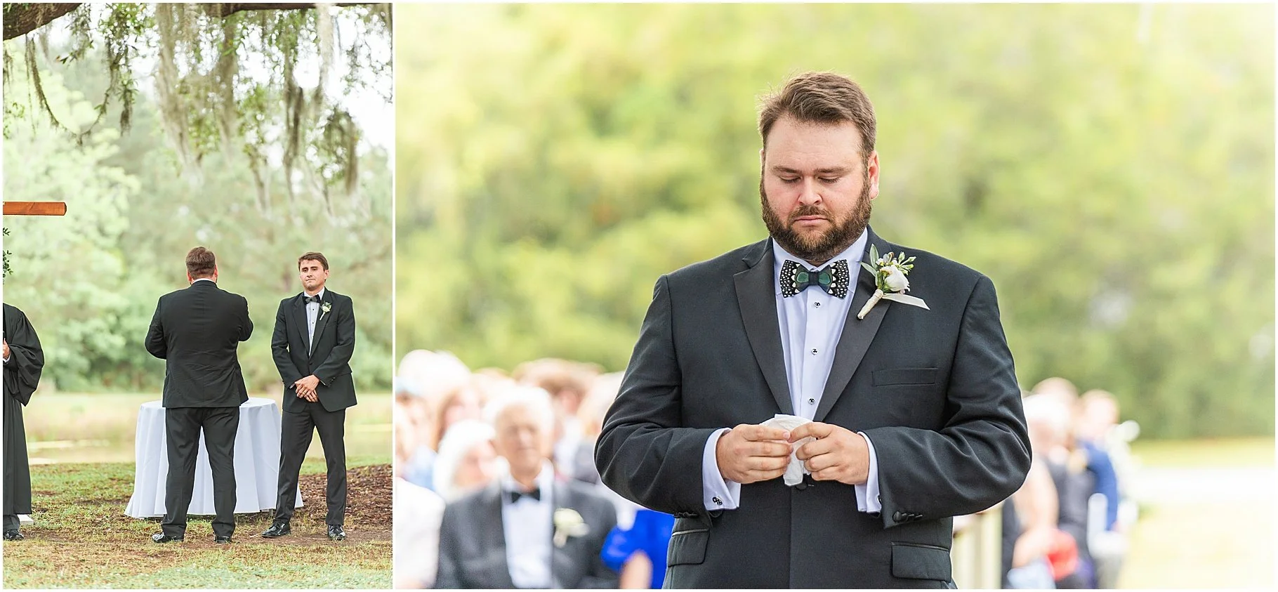 Groom in Wedding Ceremony | Charleston Wedding Photographer