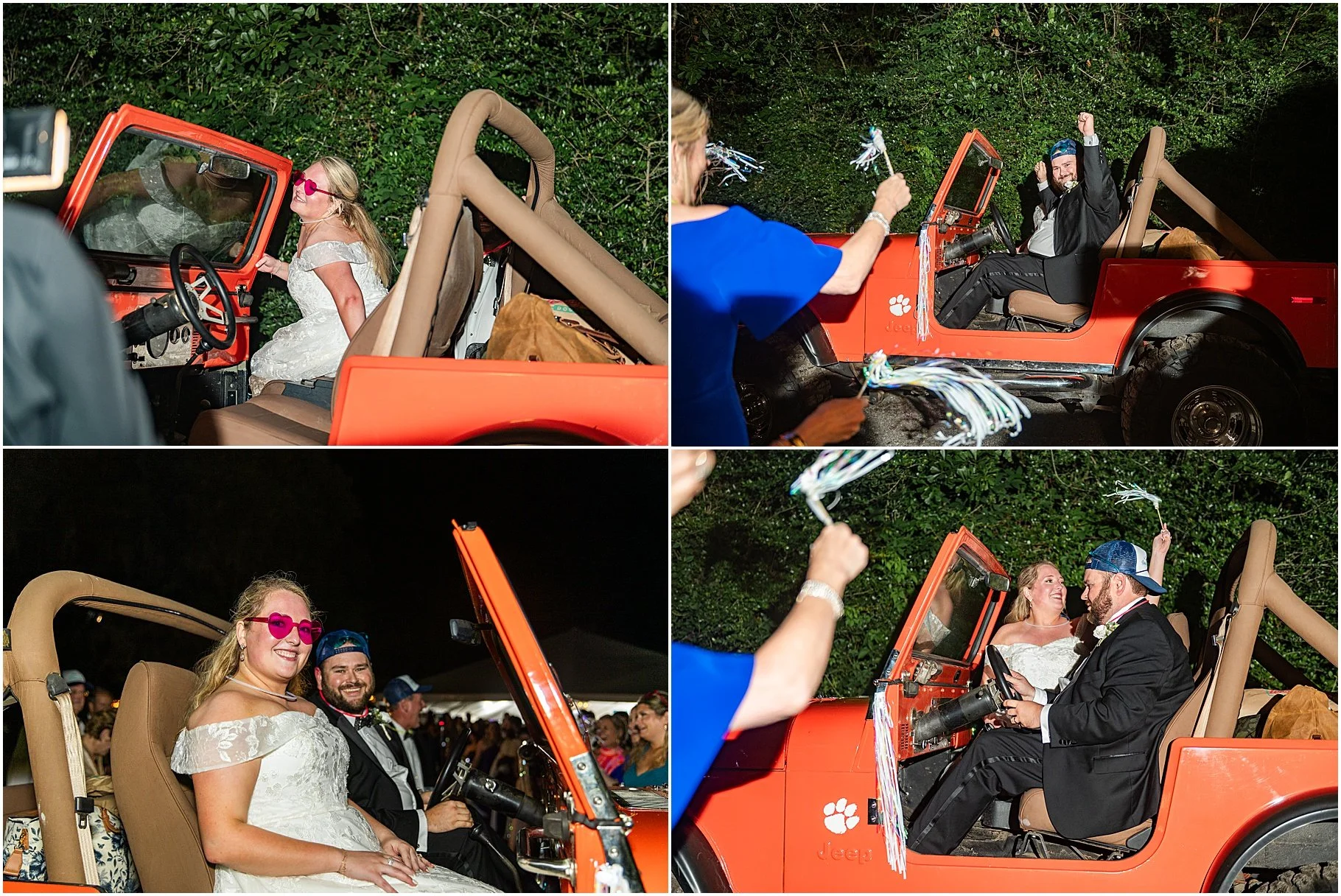 Wedding Reception Jeep Exit | Southern Wedding Traditions
