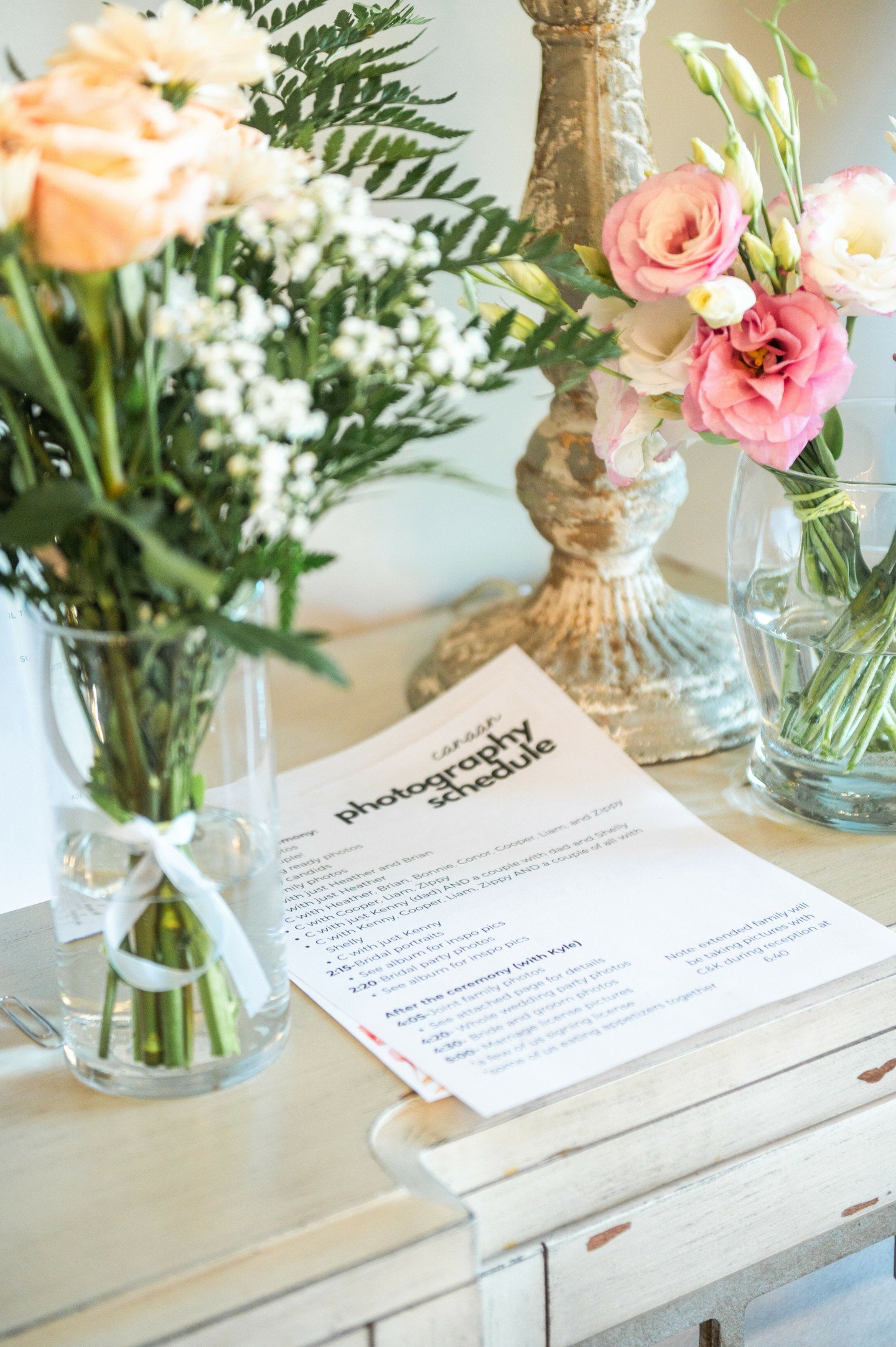 Every wedding is unique and has original moments, but most wedding days follow a similar flow.  As a photographer who has been photographing weddings for 13 years, I have developed a few different timeline templates that include most, if not all, of 