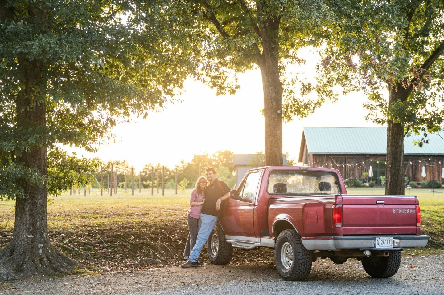Chloe and Colton got married last Fall and decided to trade their bridal portrait session for an anniversary session (one of the flexible options I have in my wedding packages). So I met them at Robertson Homestead one evening at sunset, and it did n