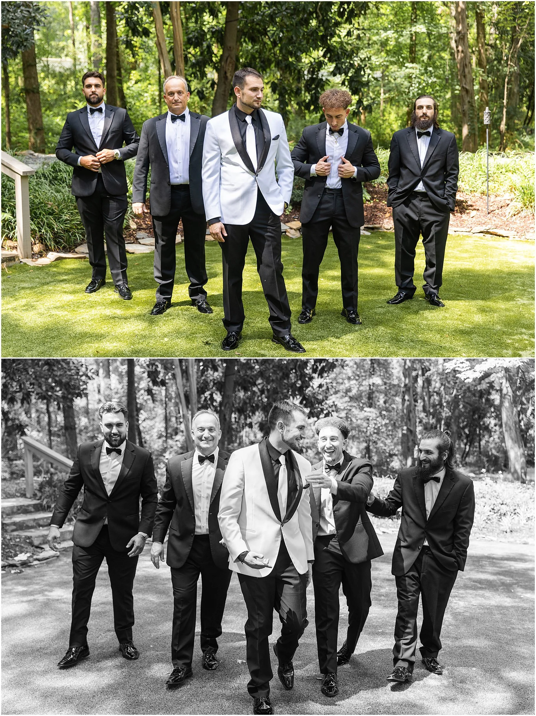 Romantic Robertson Homestead Wedding | Groom and Groomsmen