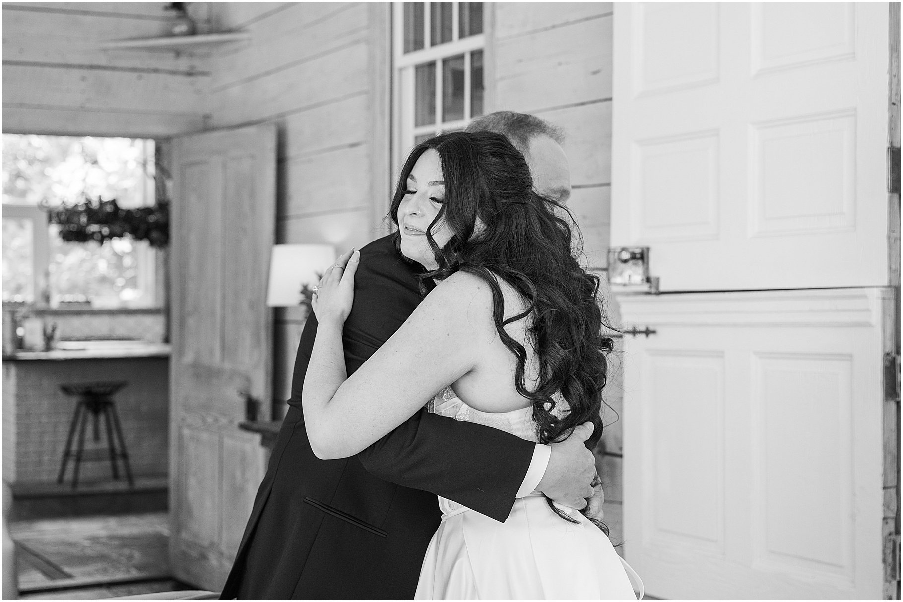 First Look with Dad and Bride | SC Wedding Photographer