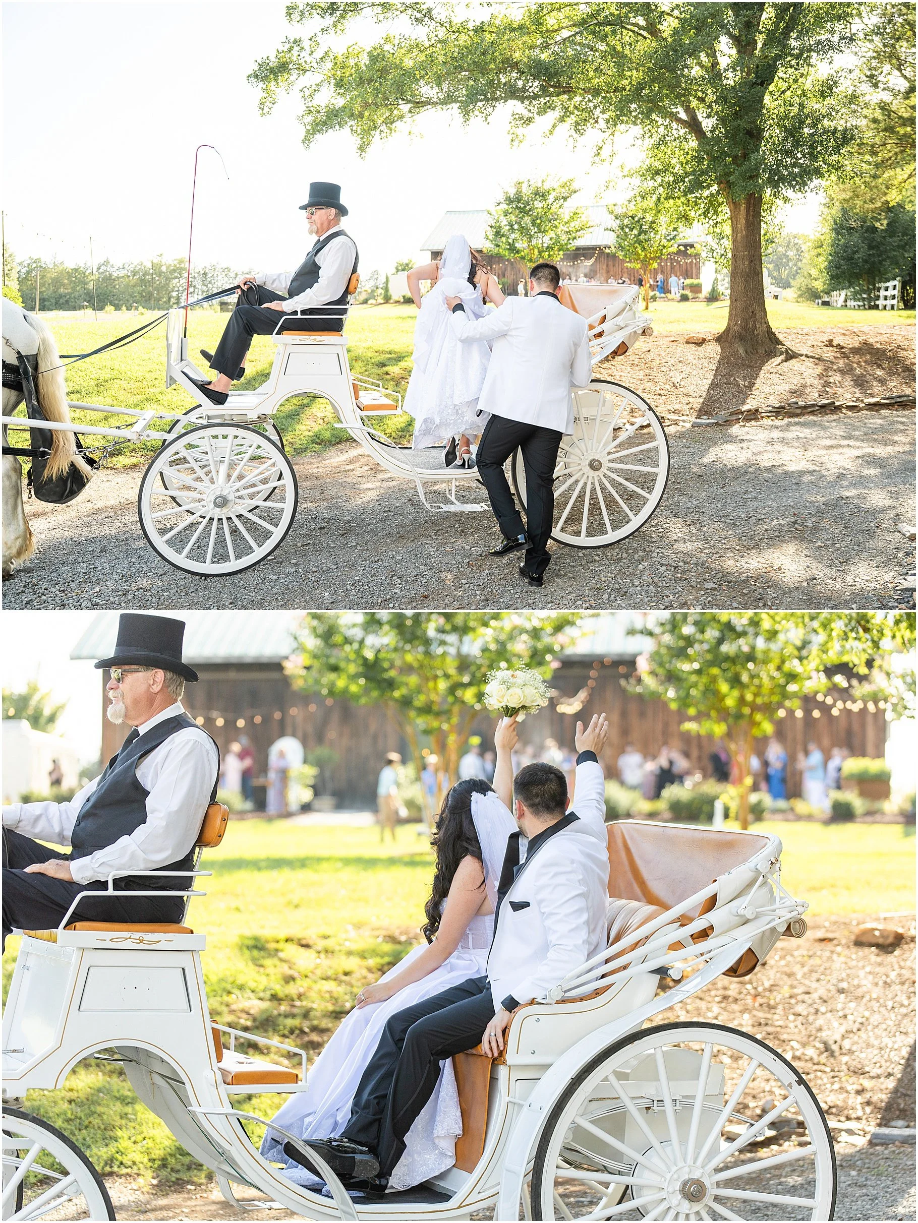 Southern Breezes Carriages | Romantic Rock Hill Wedding