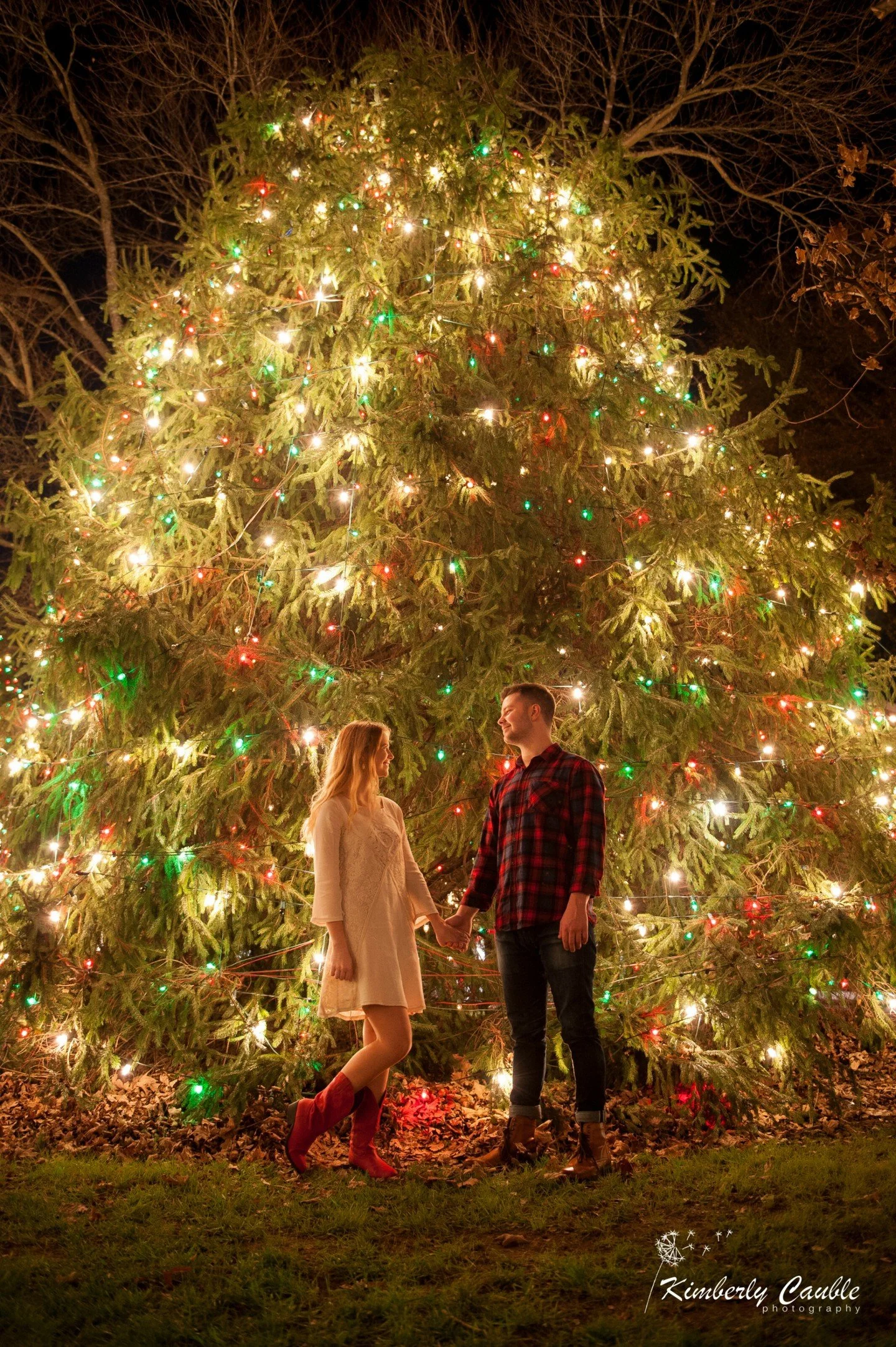 Throwback to 10 years ago when I photographed Kelsey and Jonathan's engagement photos in McAdenville, a.k.a. Christmastown, USA.  Now they're happily married with four littles! 😍  My family rode through McAdenville the other night and talked about h