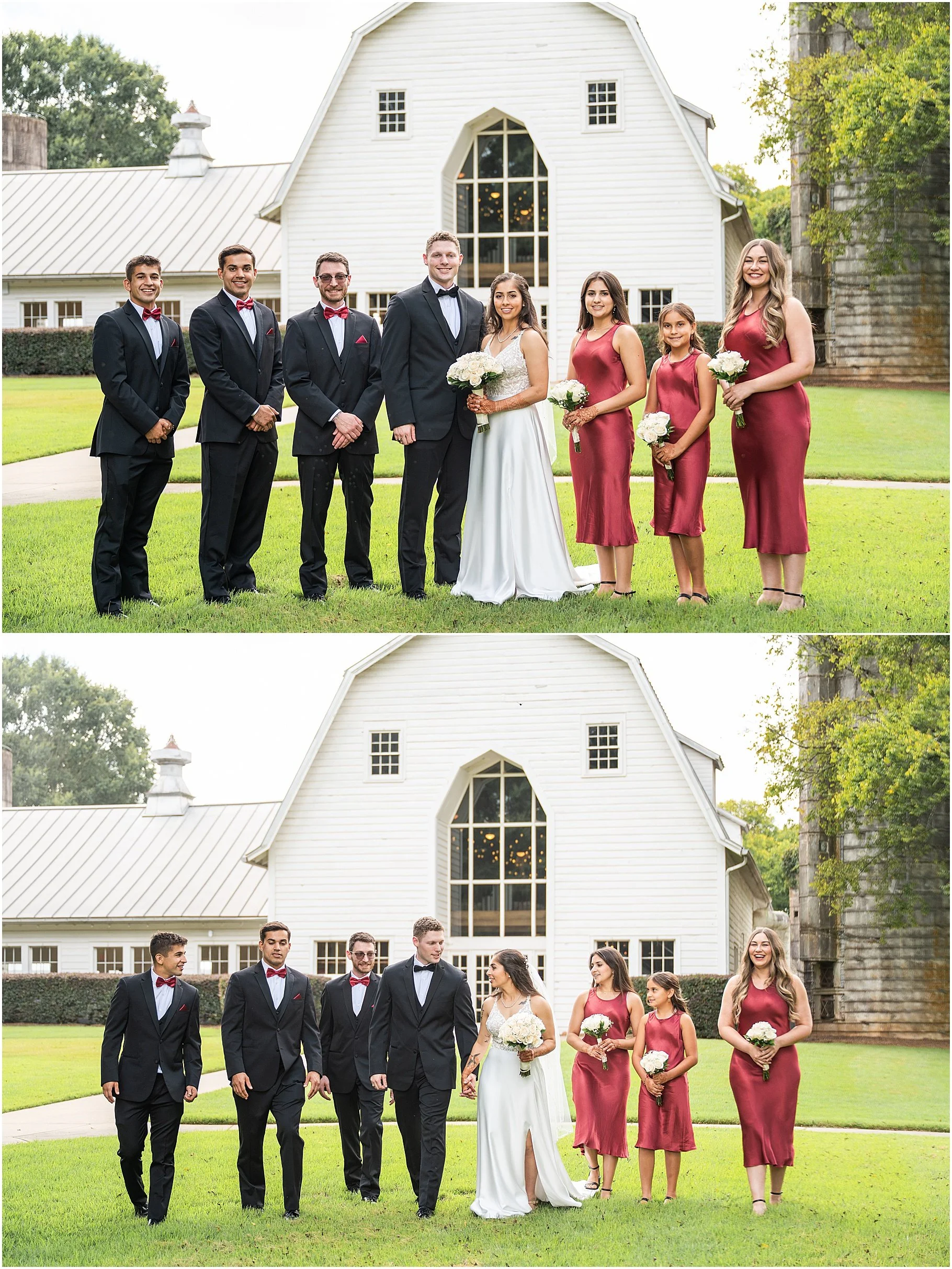 Wedding Party Photos | Dairy Barn at Anne Springs Close Greenway