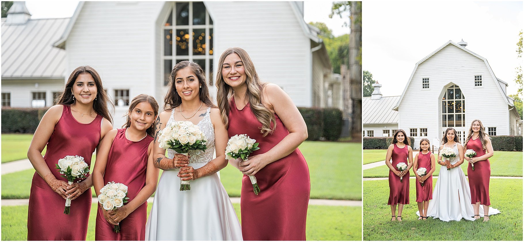 Bridal Party Photos | Dairy Barn at Anne Springs Close Greenway
