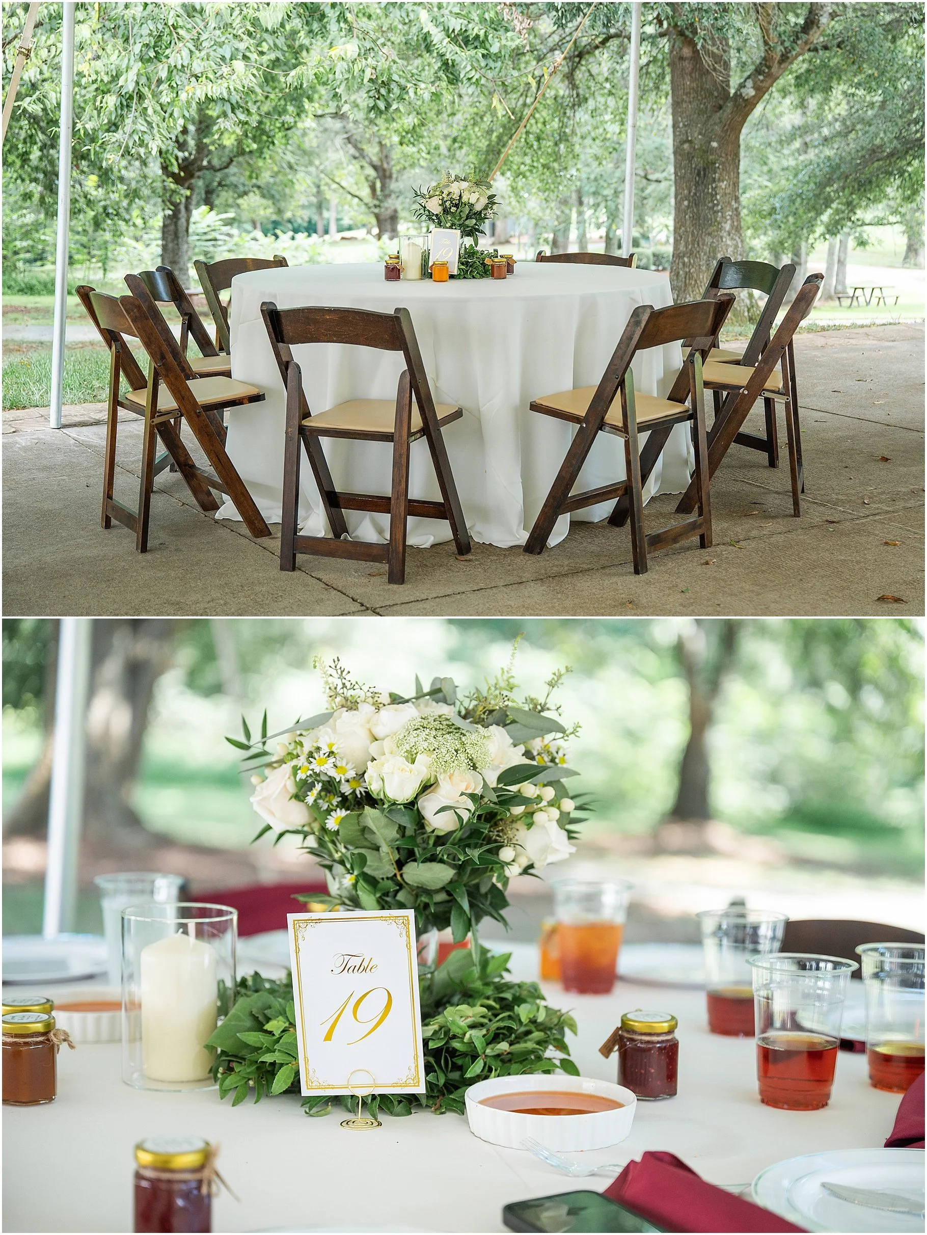 Dairy Barn at Anne Springs Close Greenway | Wedding Reception Setup
