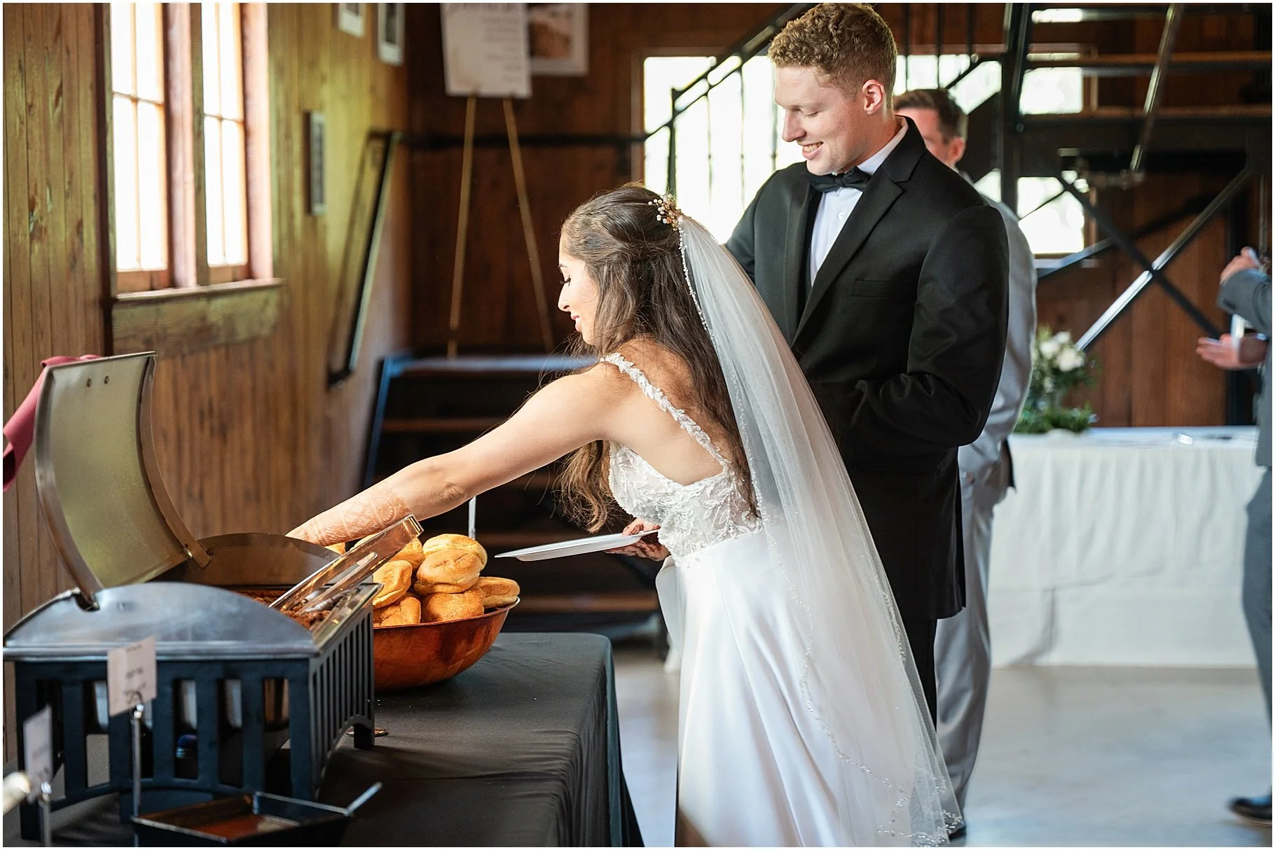 Dairy Barn at Anne Springs Close Greenway | Wedding Reception Setup