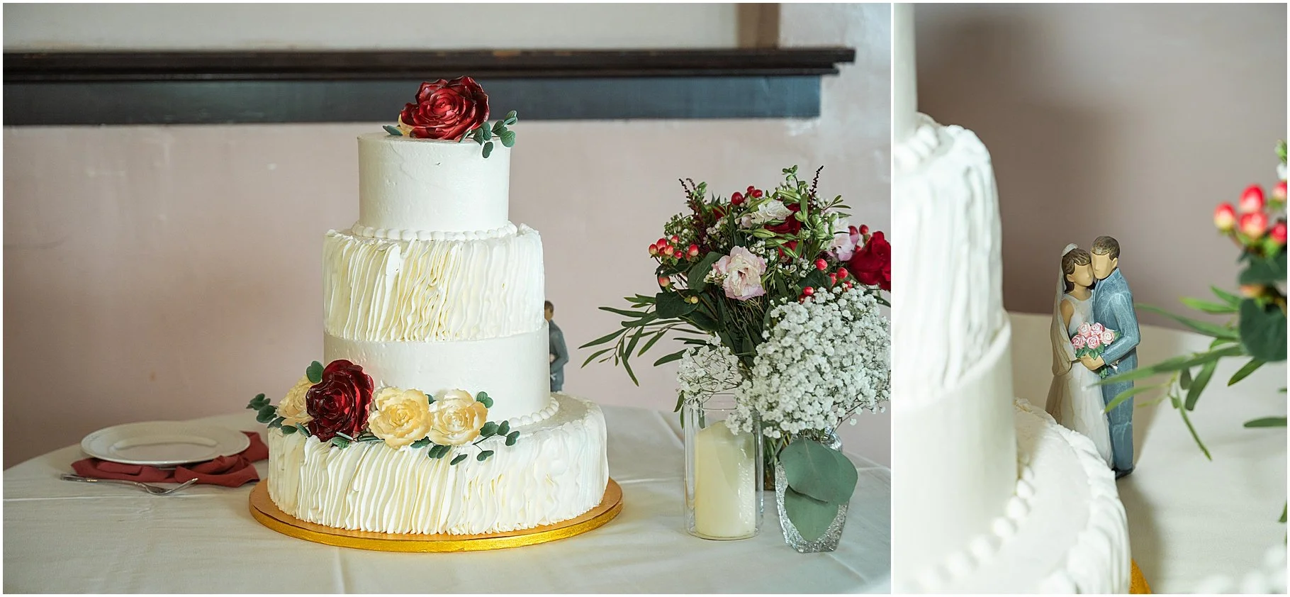 Wedding Cake Details | Rock Hill Wedding Photographer