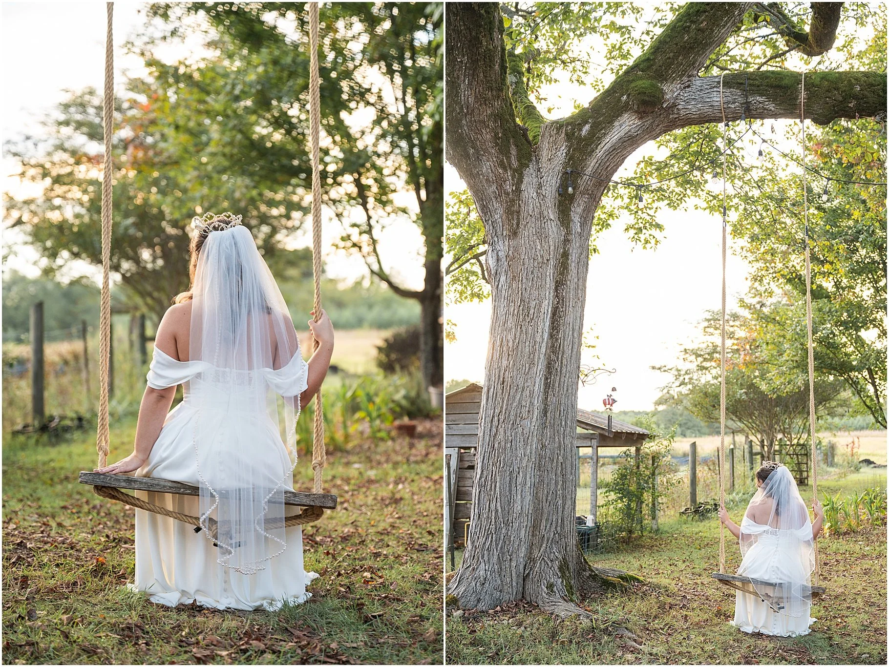 Indigo Iris Farm Swing | Bridal Portrait Session