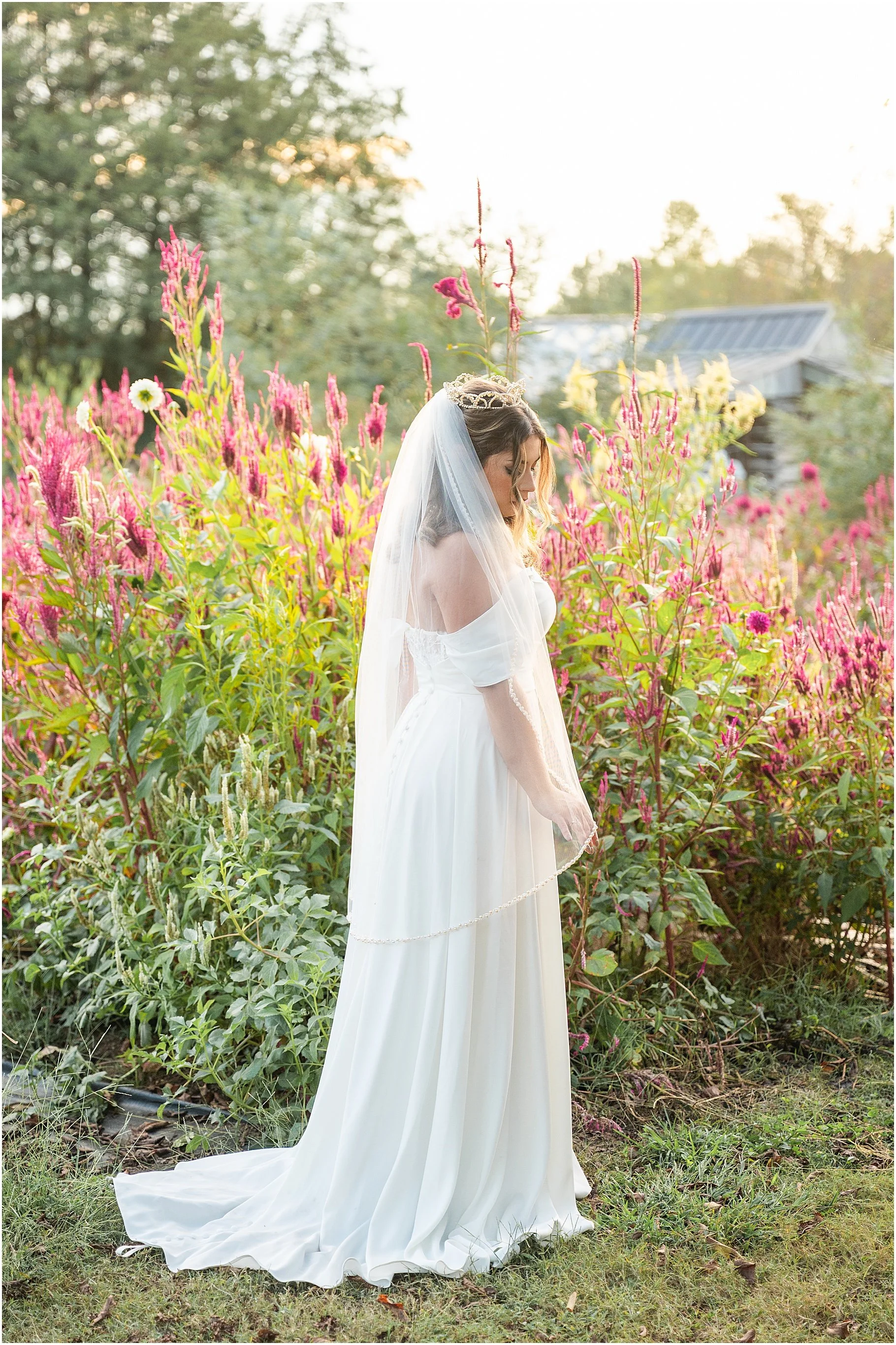 Indigo Iris Farm | Flower Farm Bridal Portrait Session