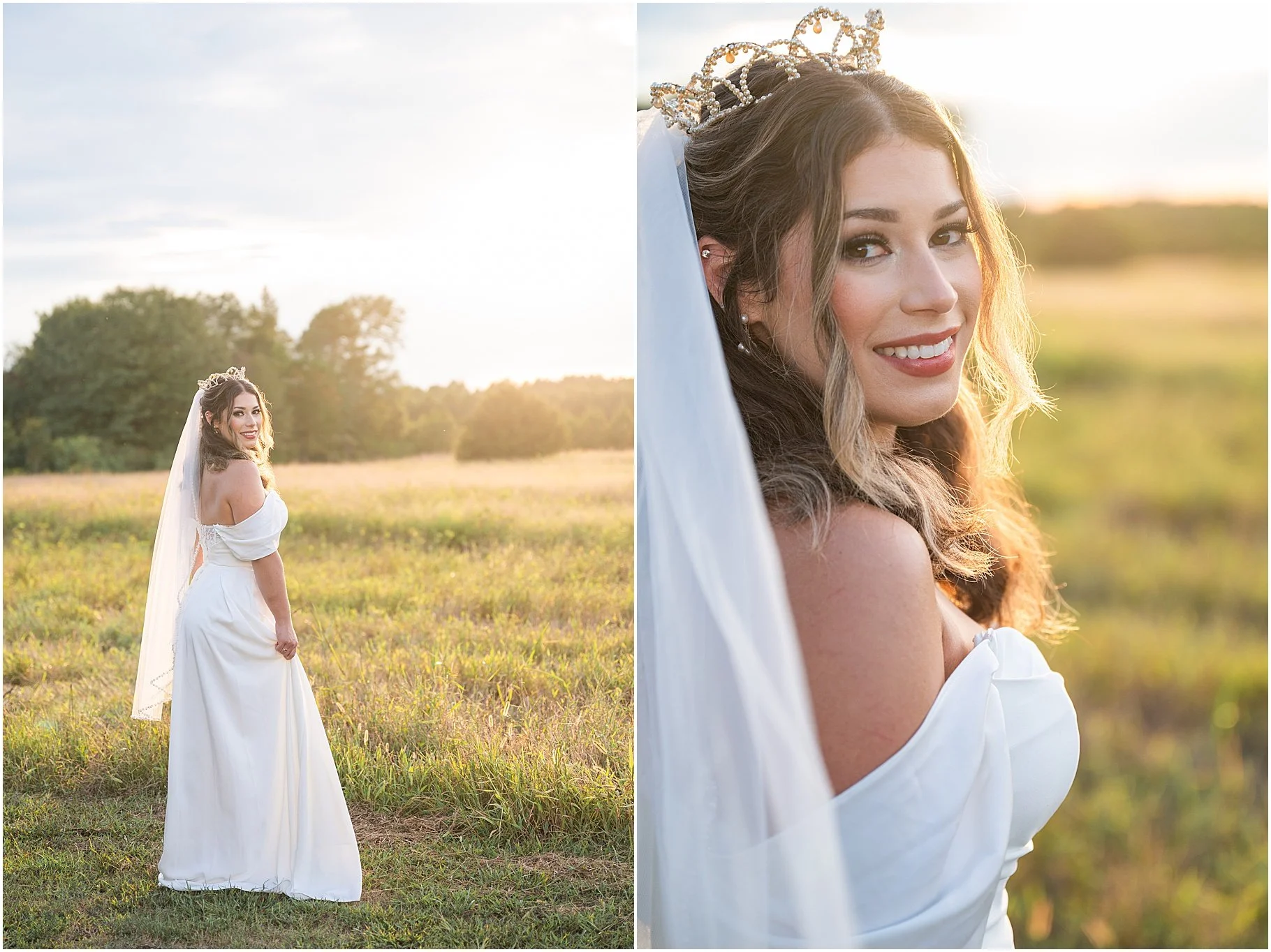 Clover Wedding Photographer | Sunset Bridal Portrait Session