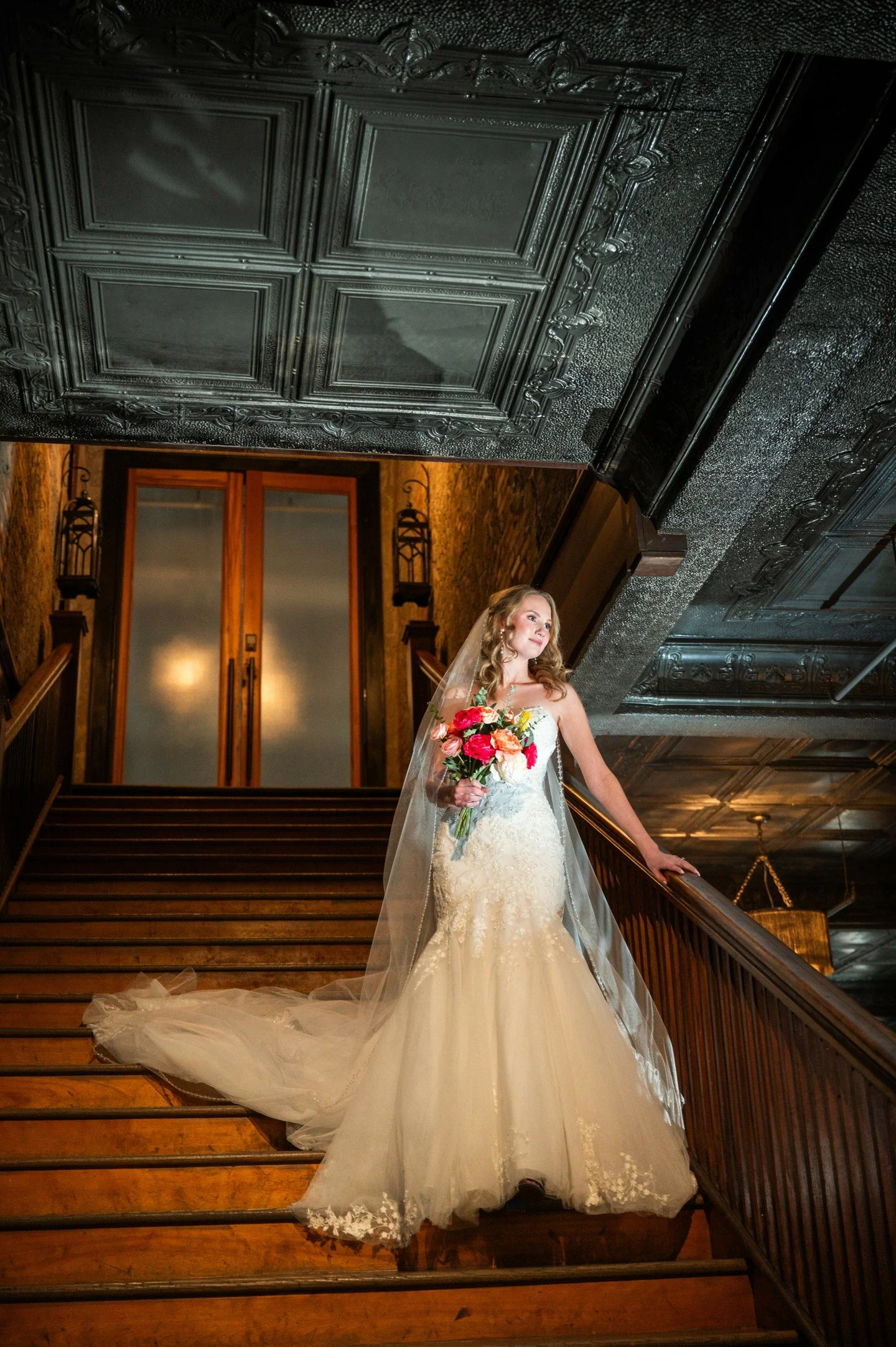 Now that she's married, I can finally share some of Savannah's bridal portraits!  I was like a kid in a candy shop with this session...a stunning bride, an exquisite dress with a cathedral veil, beautiful flowers, and the most unique location I never