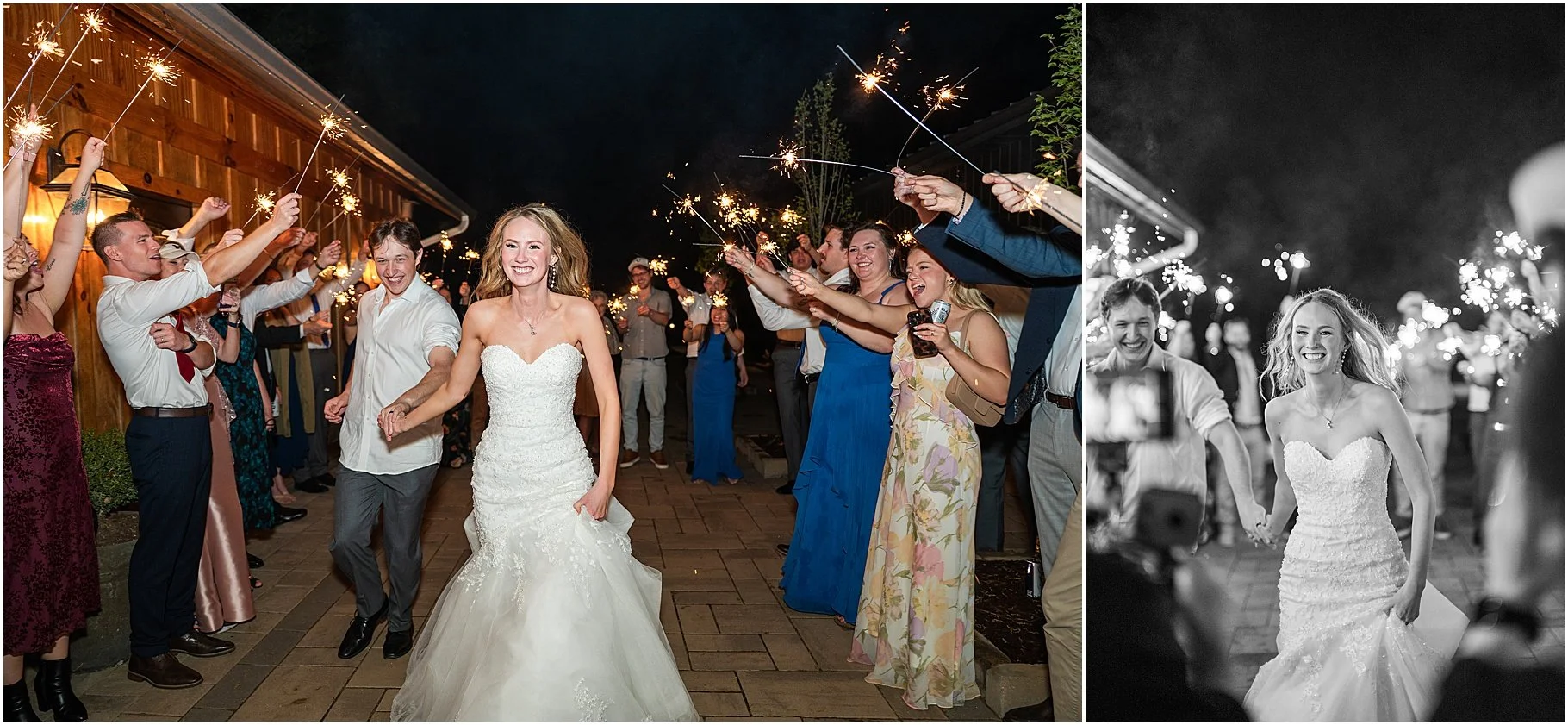 Sparkler Exit | York County, SC Wedding Photographer