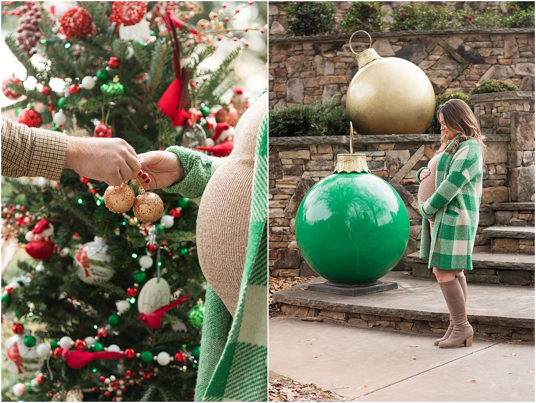 Belmont Maternity Photographer | Christmas Maternity Photos