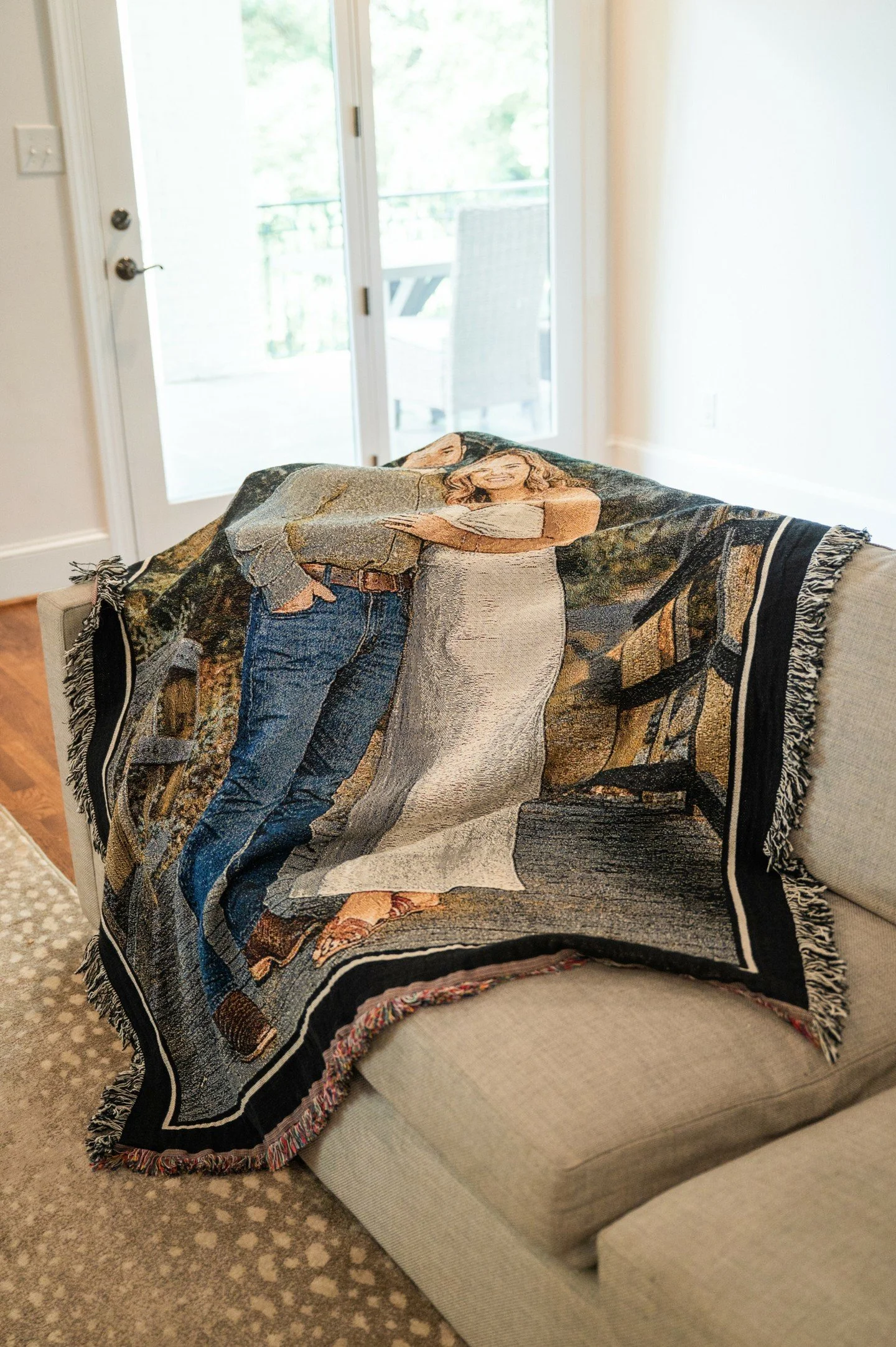 I've never been more flattered than when the first thing I saw when I walked into Megan &amp; Jack's wedding AirBnB was a blanket made from a photo I had taken!  Be sure to scroll to the last picture to see the original shot!
If you are a client who 