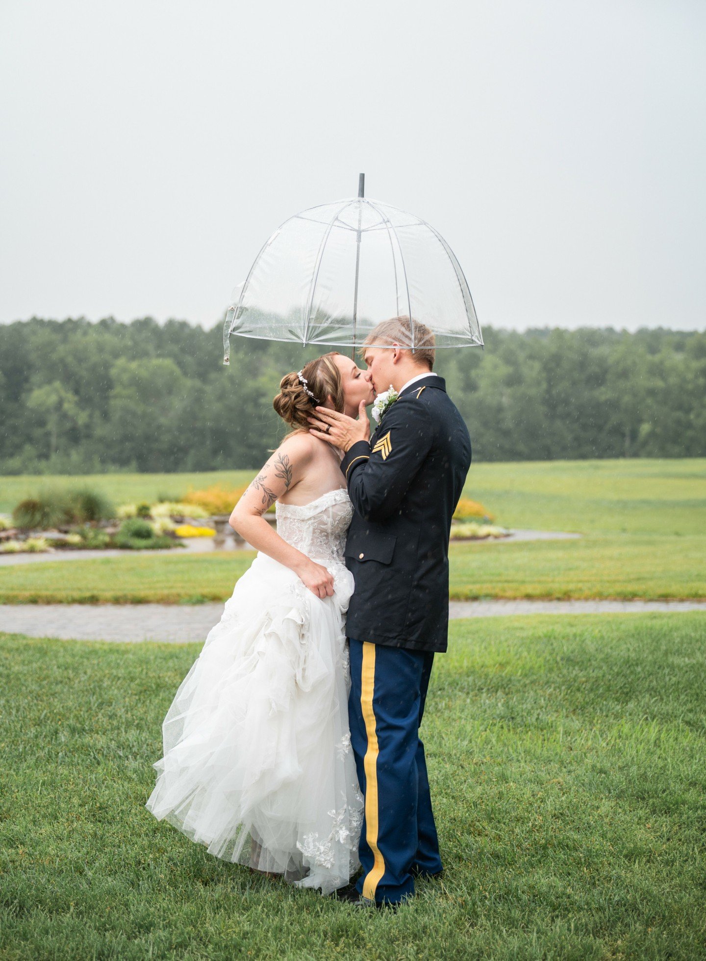 The rain did not stop Kristi and Robert one bit yesterday. 💞  Kristi's mom planned their entire wedding in six weeks, and it was absolutely perfect!  We even got a beautiful rainbow! 🌈  Congratulations, Mr. &amp; Mrs. Lawson!

Venue | @events.meado