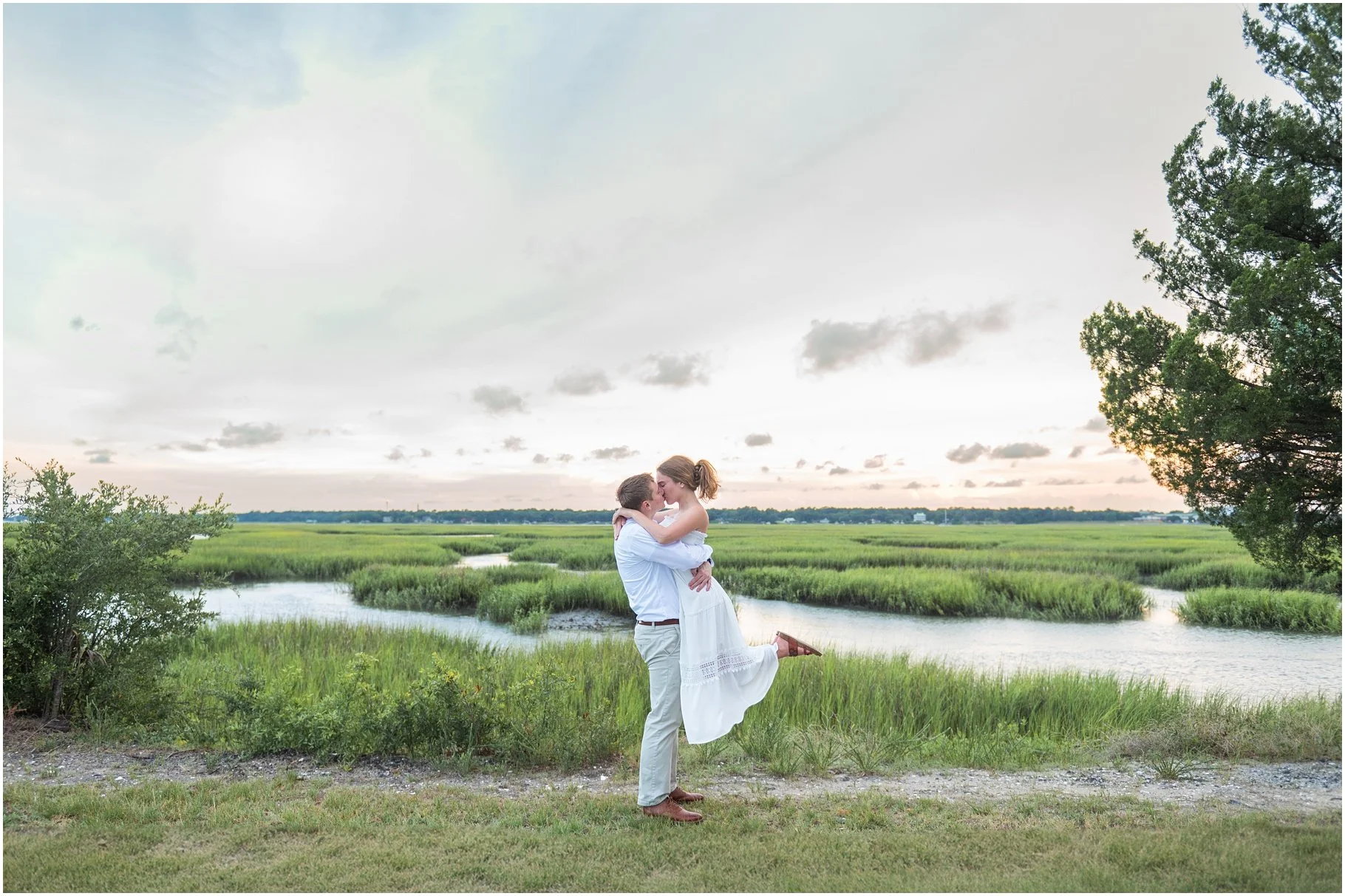 Beaufort sunset engagement | South Carolina photographer