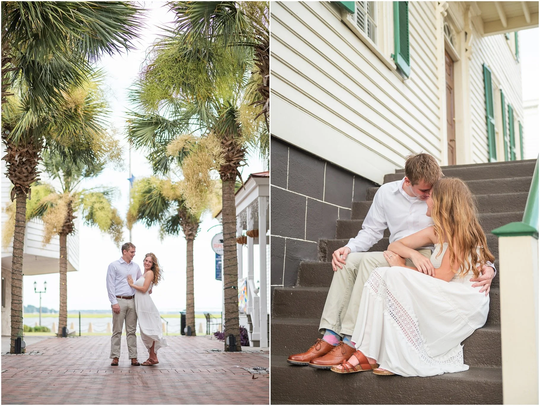 southern wedding photographer | waterfront engagement