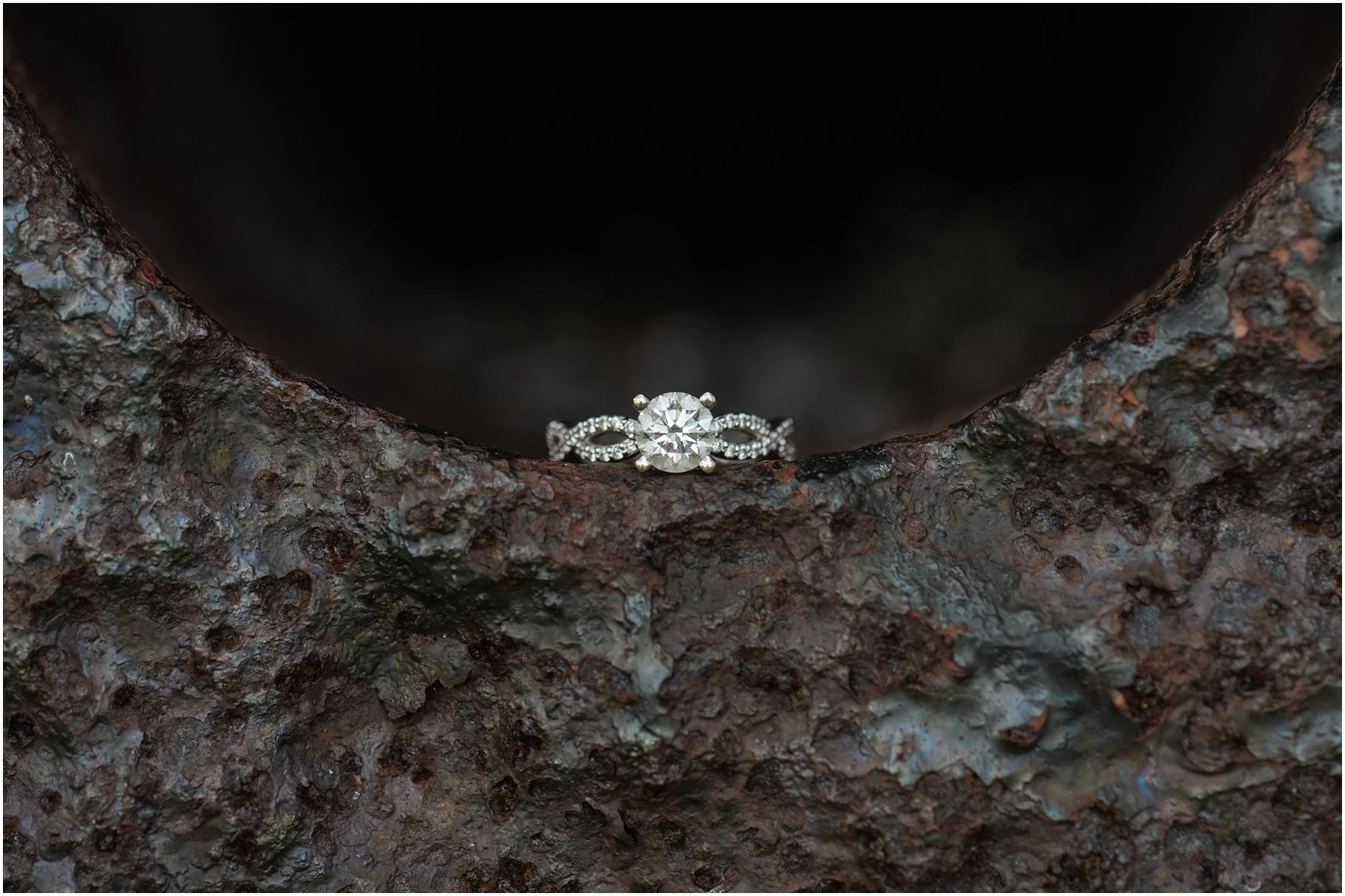creative engagement ring shot | rock hill sc photographer