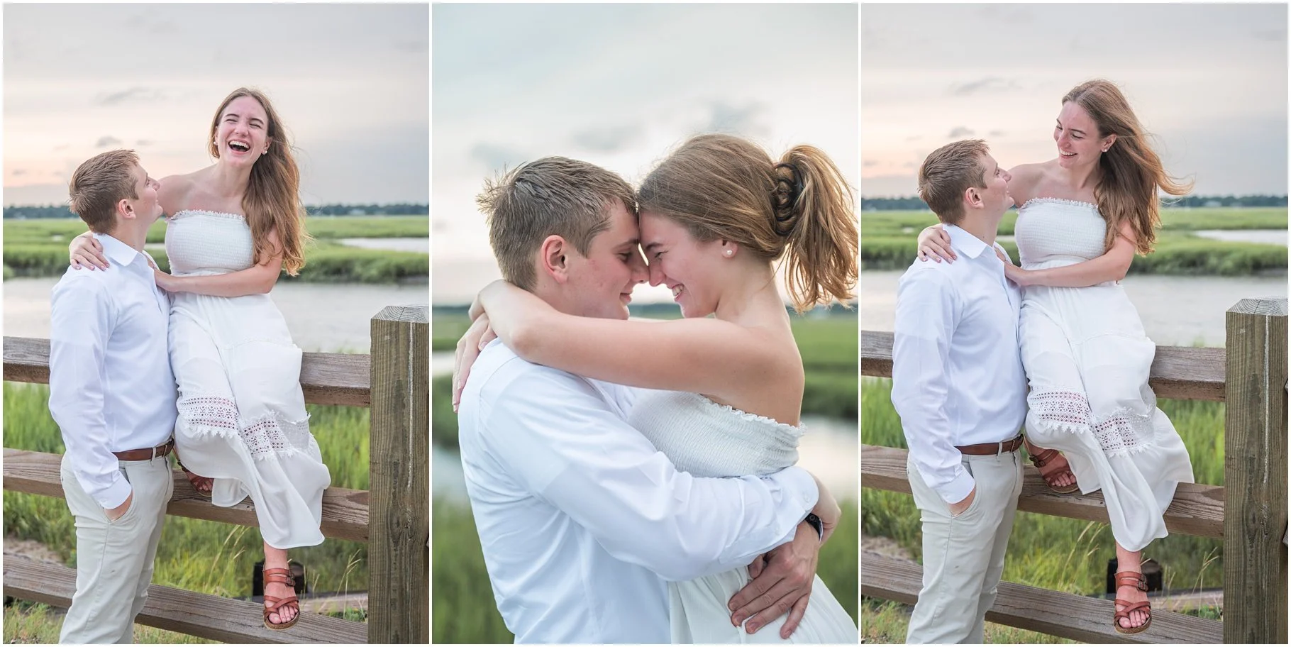 fun candid poses for couples | beaufort South Carolina engagement session