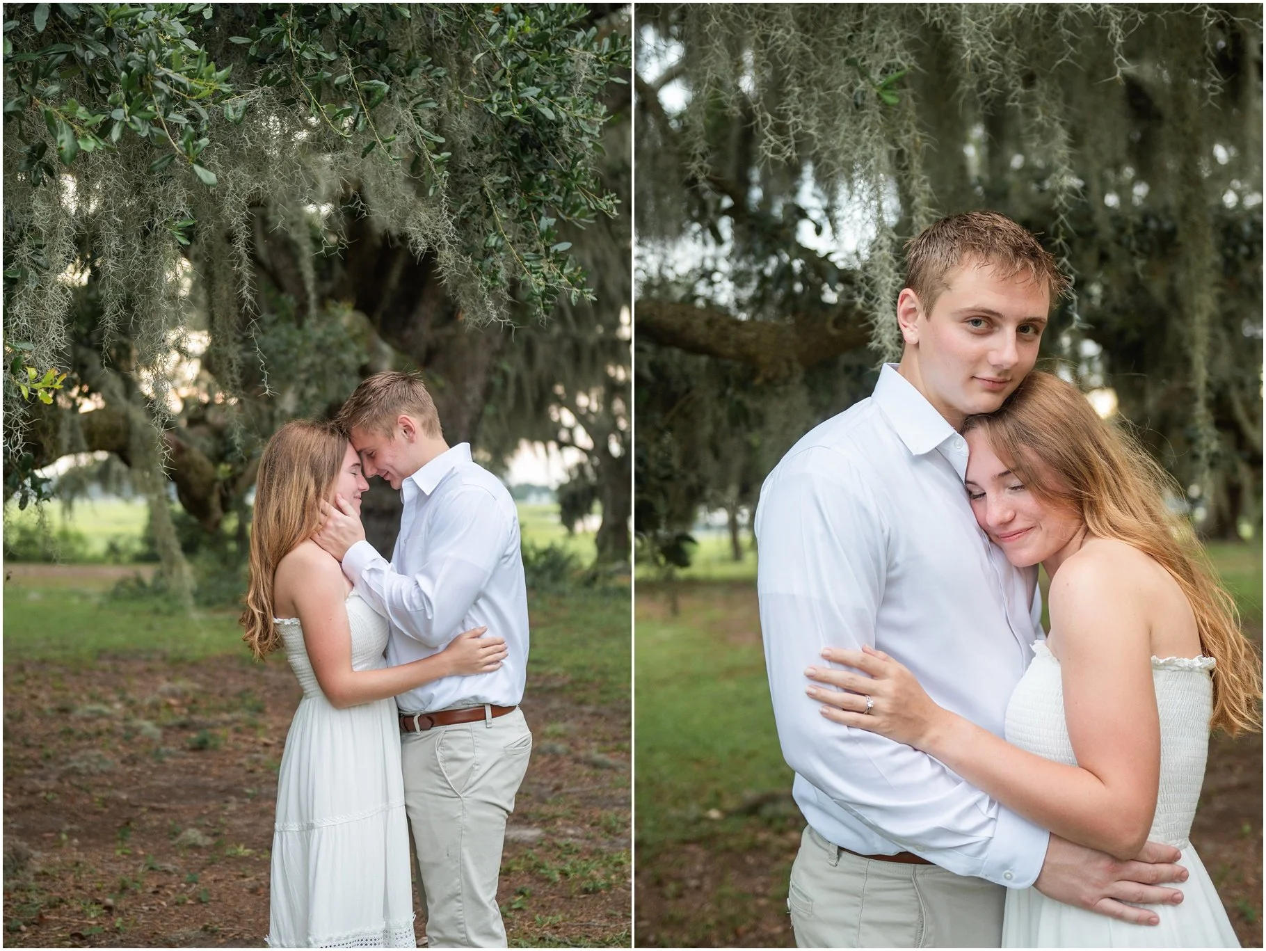 romantic wedding photography | Lowcountry Spanish moss photos