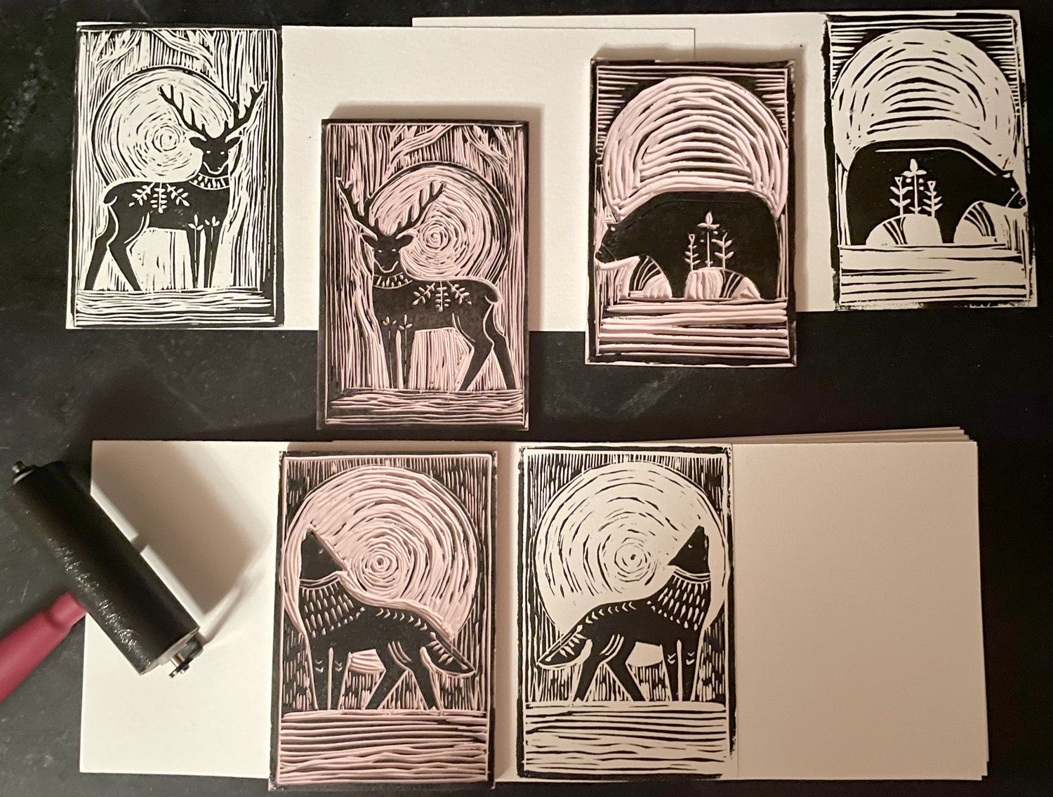 Make Your Own Linocut Holiday Cards