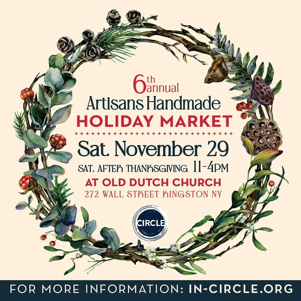 Kick off the holiday season with us! 🎄✨
Join us for the 6th Annual Local Artisans 
Handmade Holiday Market &mdash;
Sat, Nov 29 &middot; 11&ndash;4PM &middot; Old Dutch Church, Kingston NY

🎁 Shop local handmade gifts
☕ Enjoy yummy food &amp; warm d