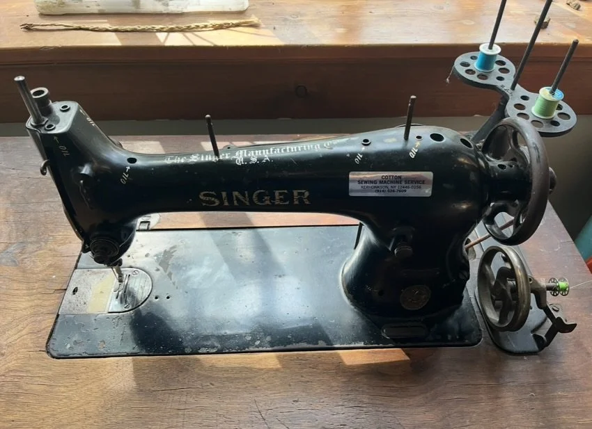 Dear friends. Our sewing studio is about to expand with some new commercial machines. We need to make room before next Friday the 13th. This beauty is up for grabs, it&rsquo;s in perfect working order and had a motor installed. DM us if you can pick 