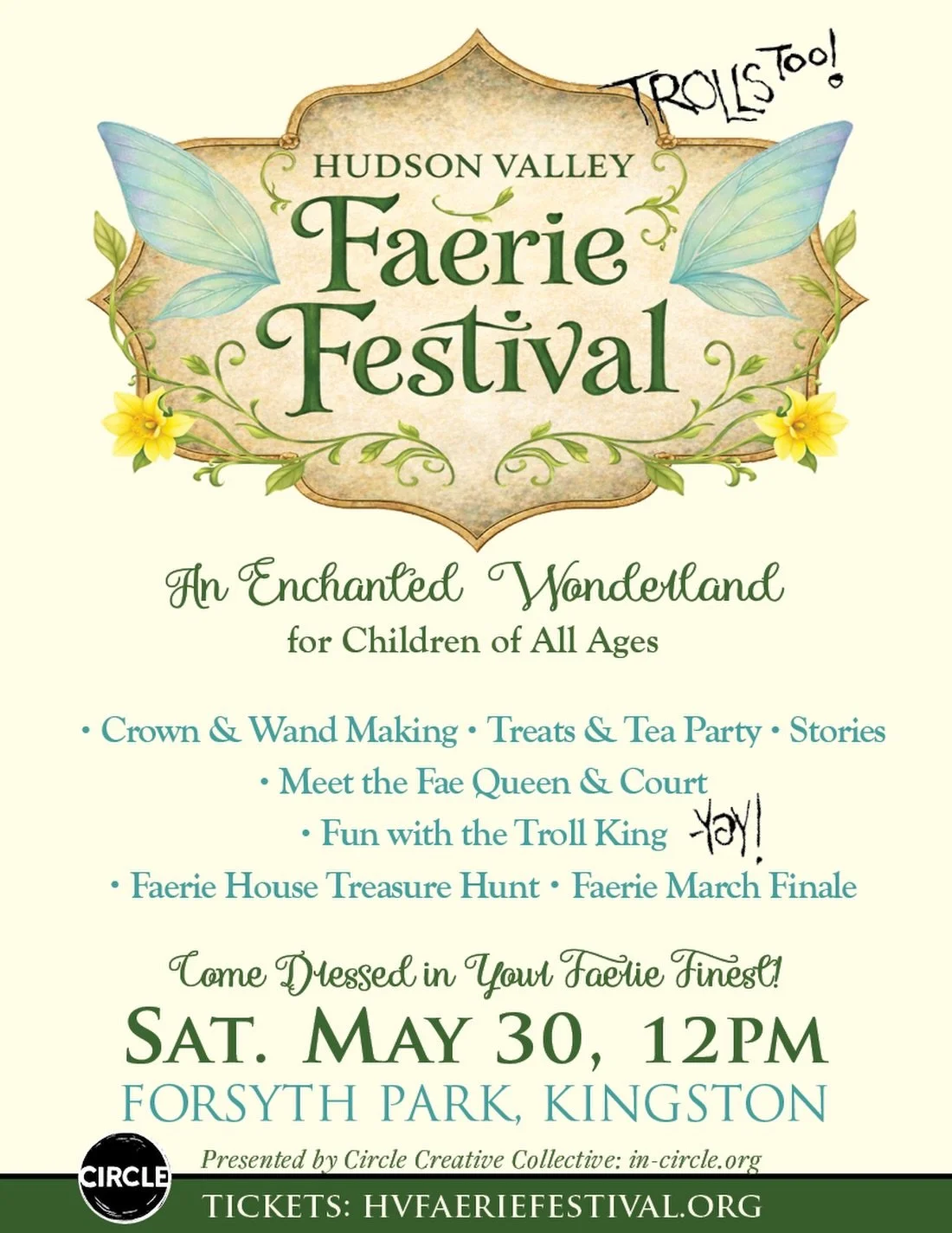 ✨ The faerie realm is awakening! ✨

Join us for the Hudson Valley Faerie Festival: An Enchanted Wonderland&mdash;a magical day for children and grown-ups alike.

🧚 Crown &amp; Wand Making
👑 Meet the Fae Queen &amp; Court
🧌 Fun with the Troll King
