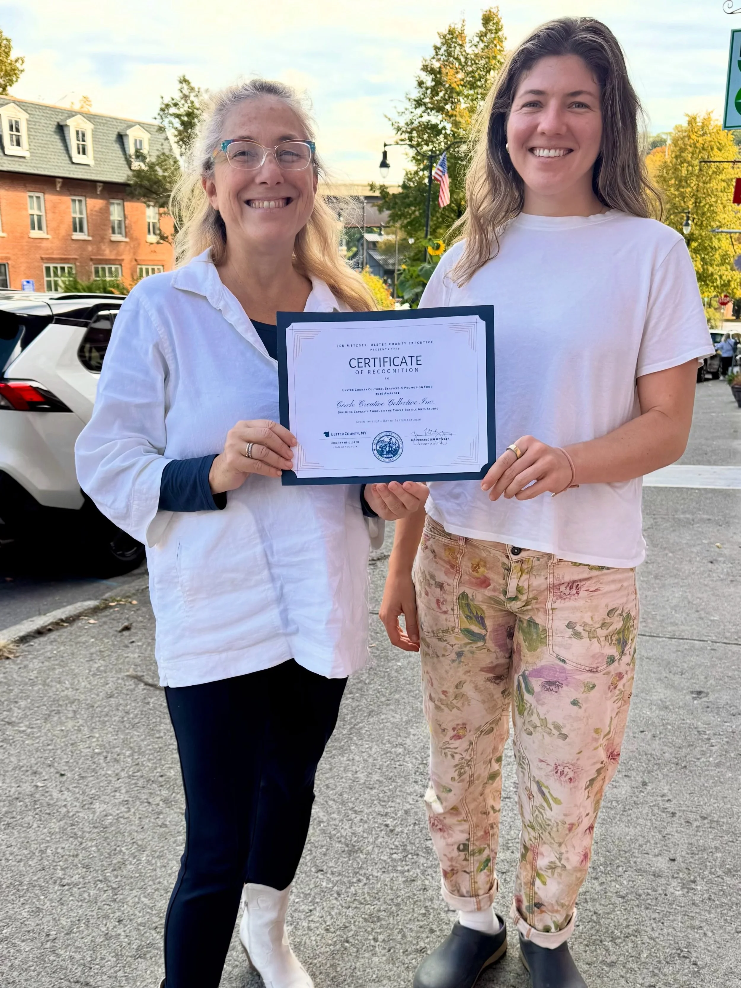 So happy to receive at small grant to help grow our textile art and sewing studio! Now we&rsquo;ll have enough machines and supplies for our sewists and for some fun upcoming sewing classes. Thank you to @artsmidhudson and @ulstercountyexecutive