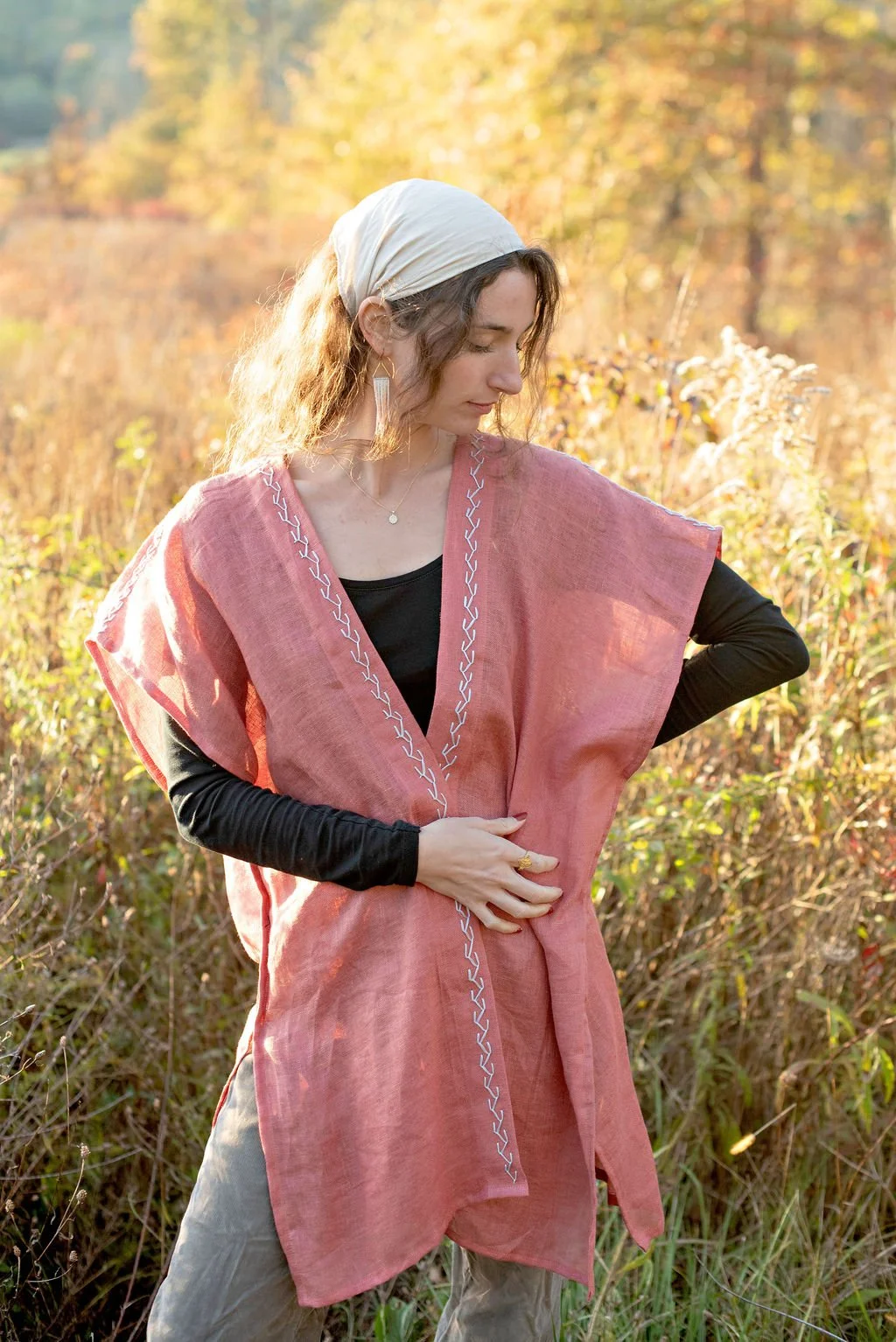 Pearl Vine Open Front Tunic