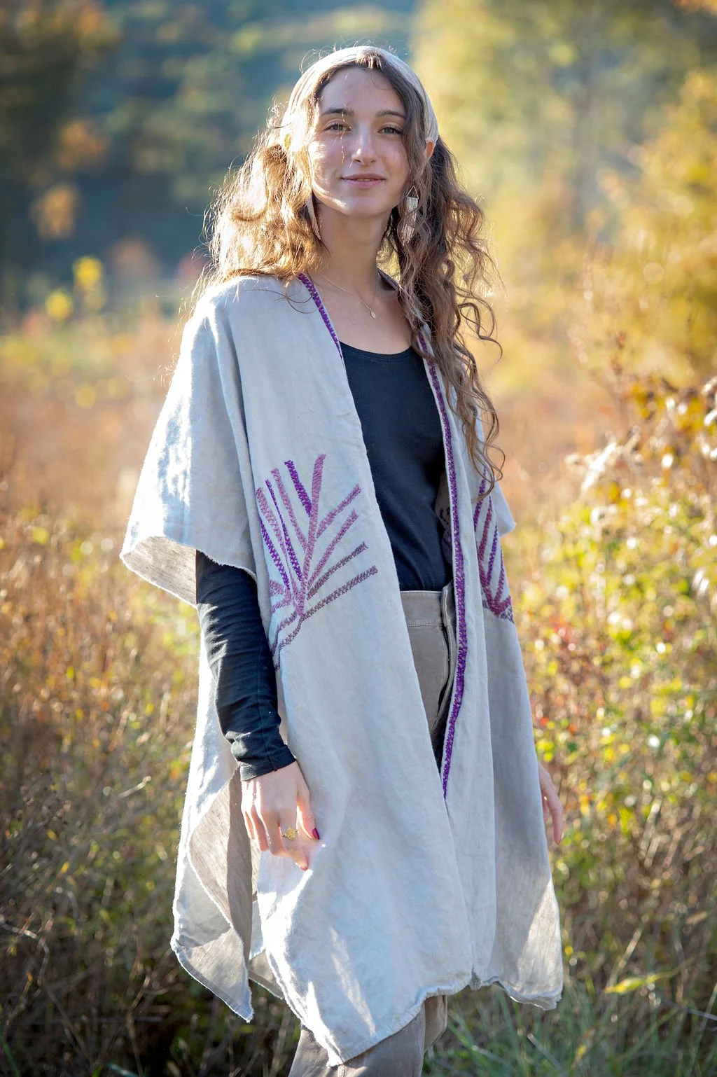 Coral Depth Open Front Tunic