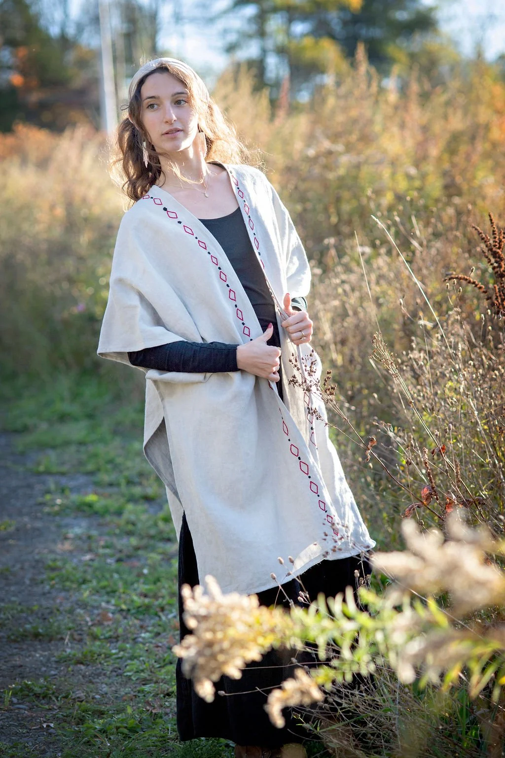 Diamond Row Open Front Tunic