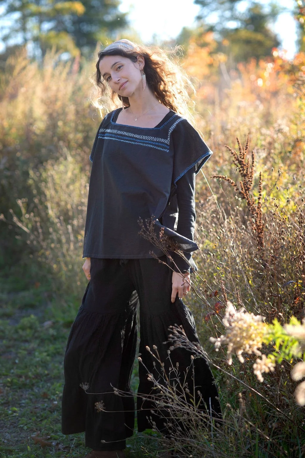 Indigo Horizon Open Front Tunic
