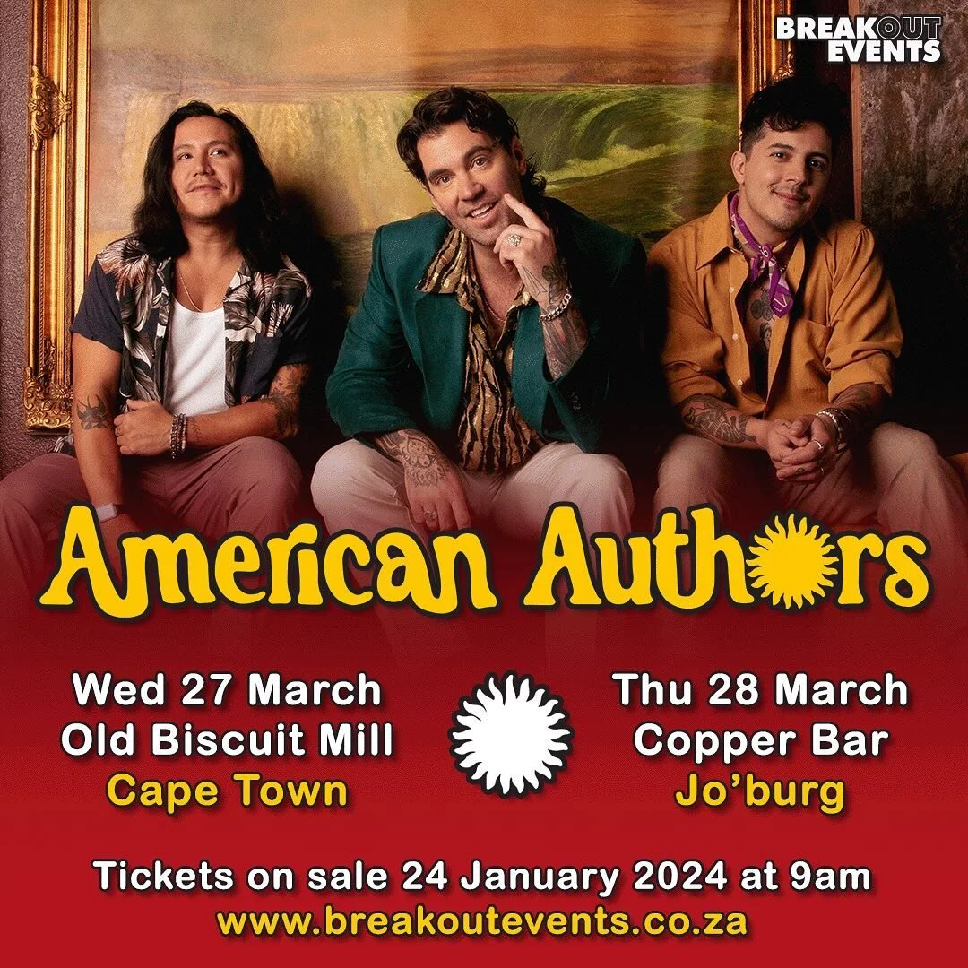 We are so stoked to make our way over to South Africa in March! We&rsquo;re playing shows in Cape Town, Johannesburg, and Splashy Fen Festival in Underberg! 🤍

Tickets for Cape Town and Jo&rsquo;burg are on sale Wednesday 24 January at 9AM local! Ti