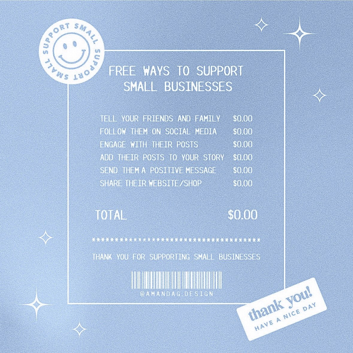 Happy Small Business Saturday! Here are some free ways to support💗

#smallbusinesssaturday #supportsmall