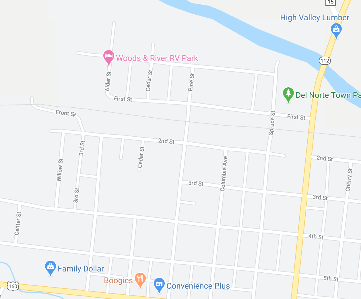 Woods and River Street Map.png