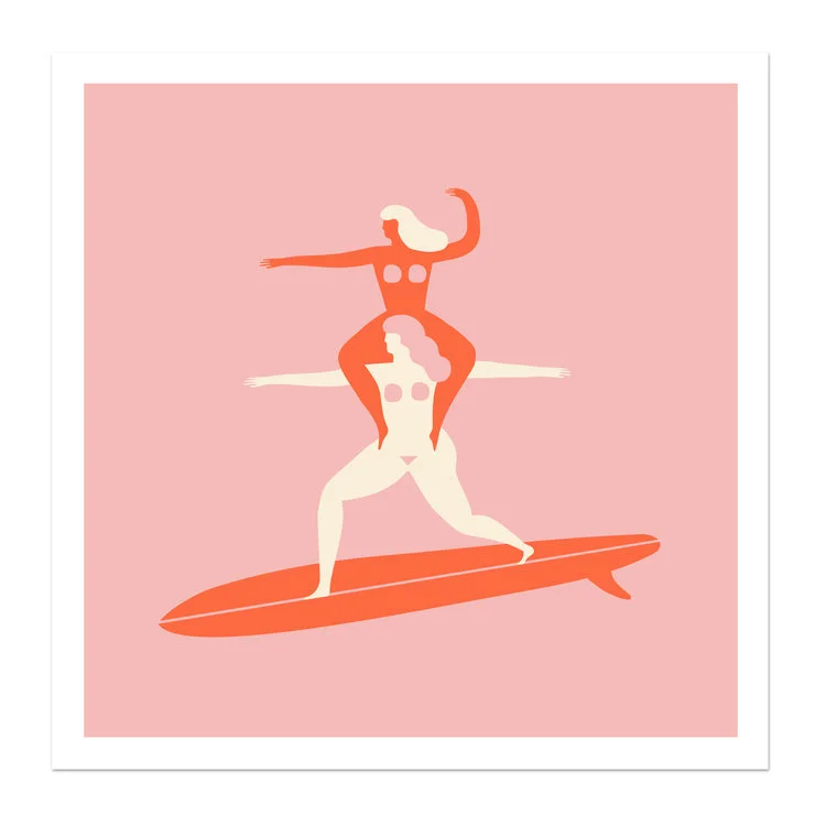Bon Femmes - Tandem Surf Party Art Print
