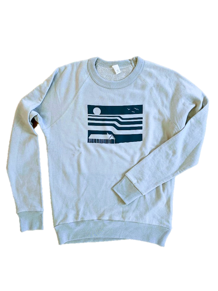 Adult Beach Crewneck Sweatshirt 