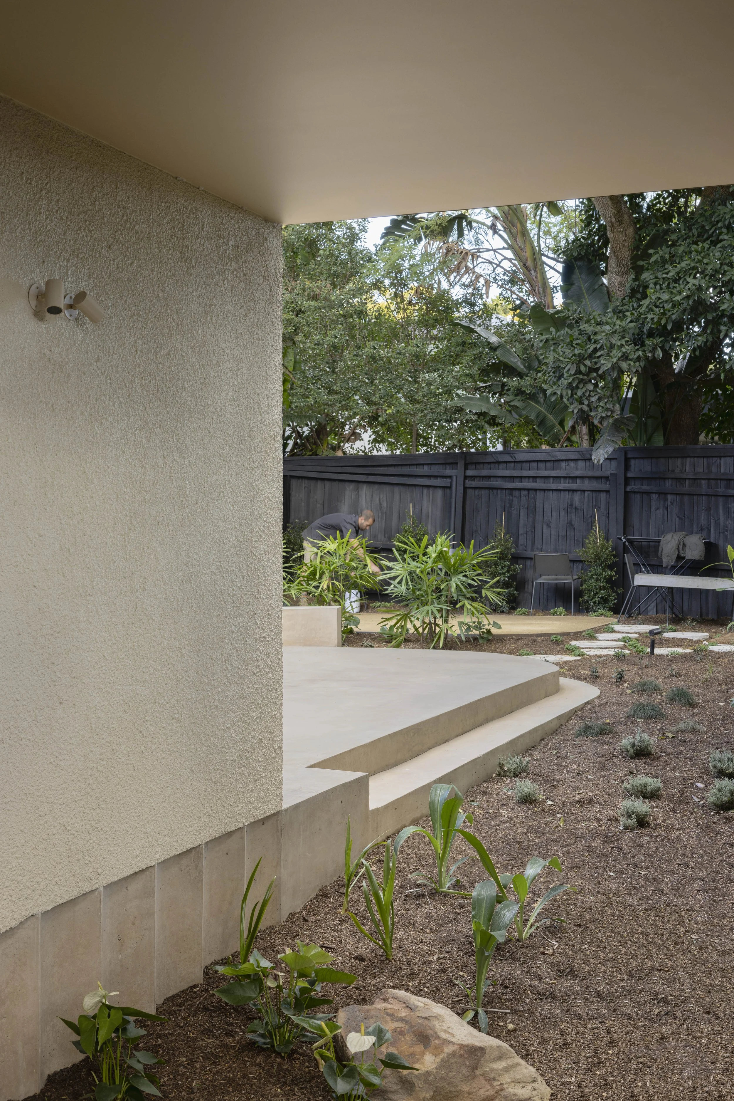 Urban architecture in a garden setting. Residential Alterations and addition house by architect