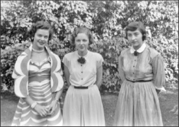 Friends (l. to r.): Teel Dunn, Gloria Quick and Emily Pritchard.