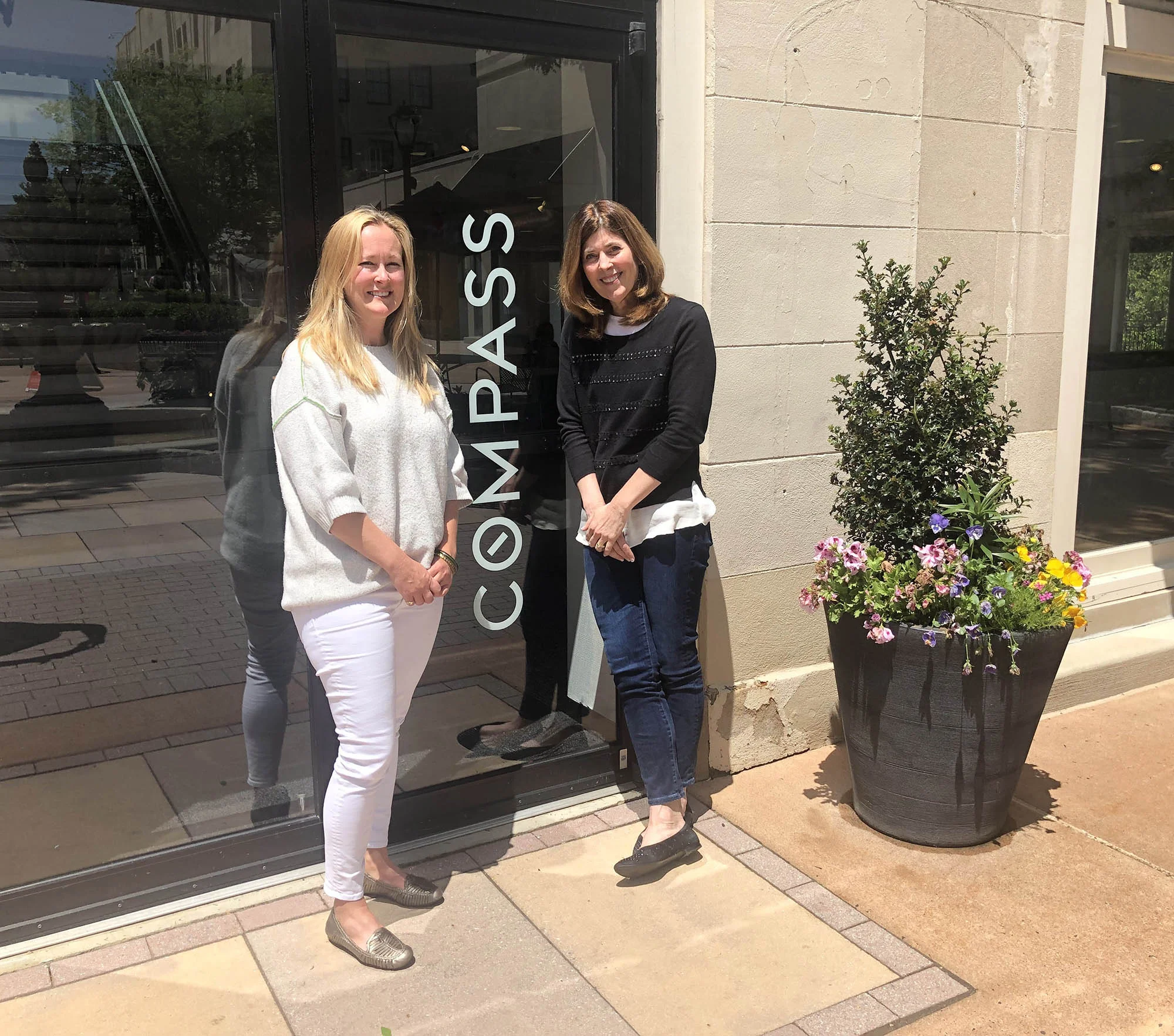 Erica Kaufman (left) and Heidi Foggo at Compass’s Main Line office in Ardmore.