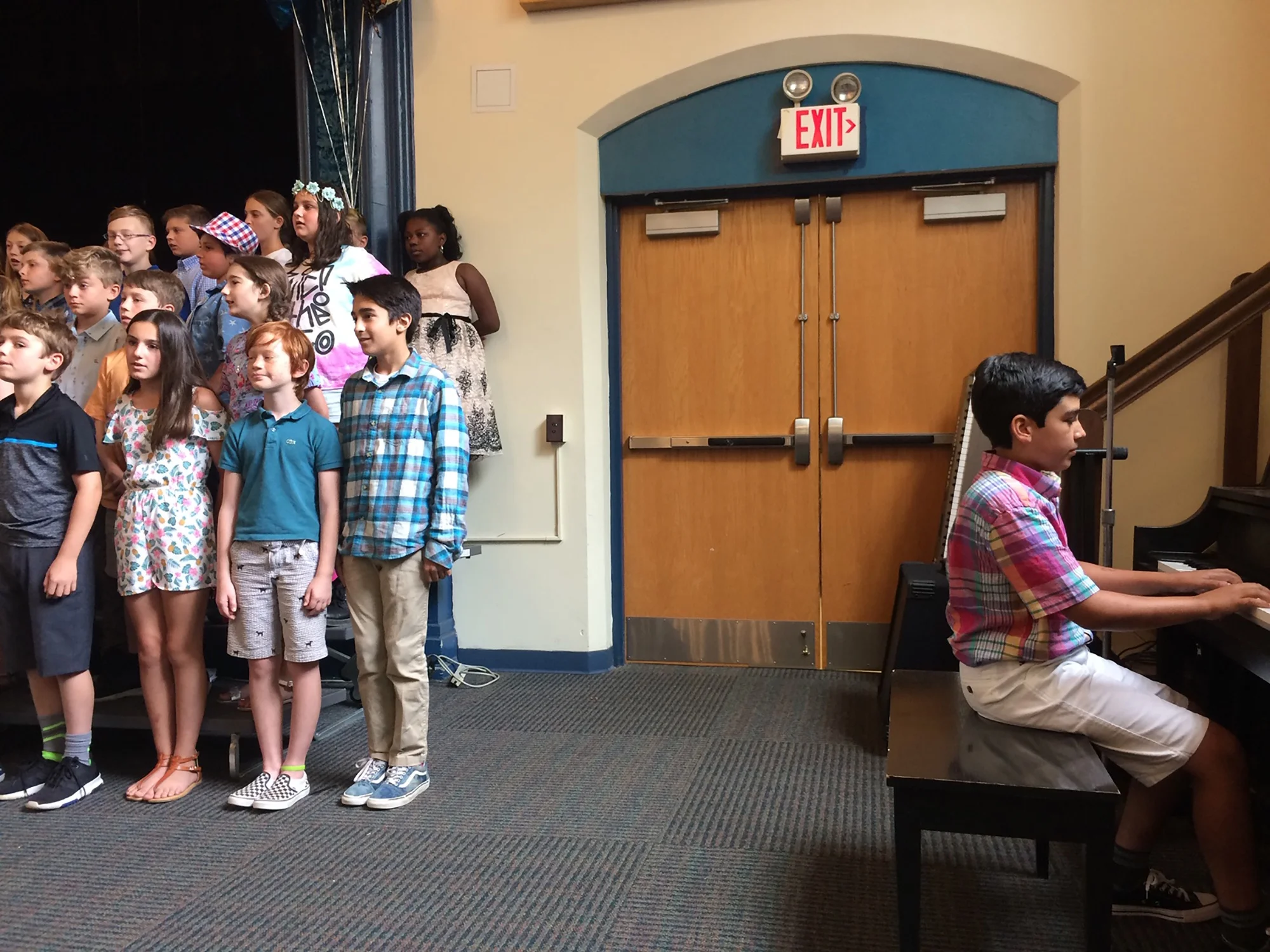 WES 5th Grader Accompanies Peers on Piano 