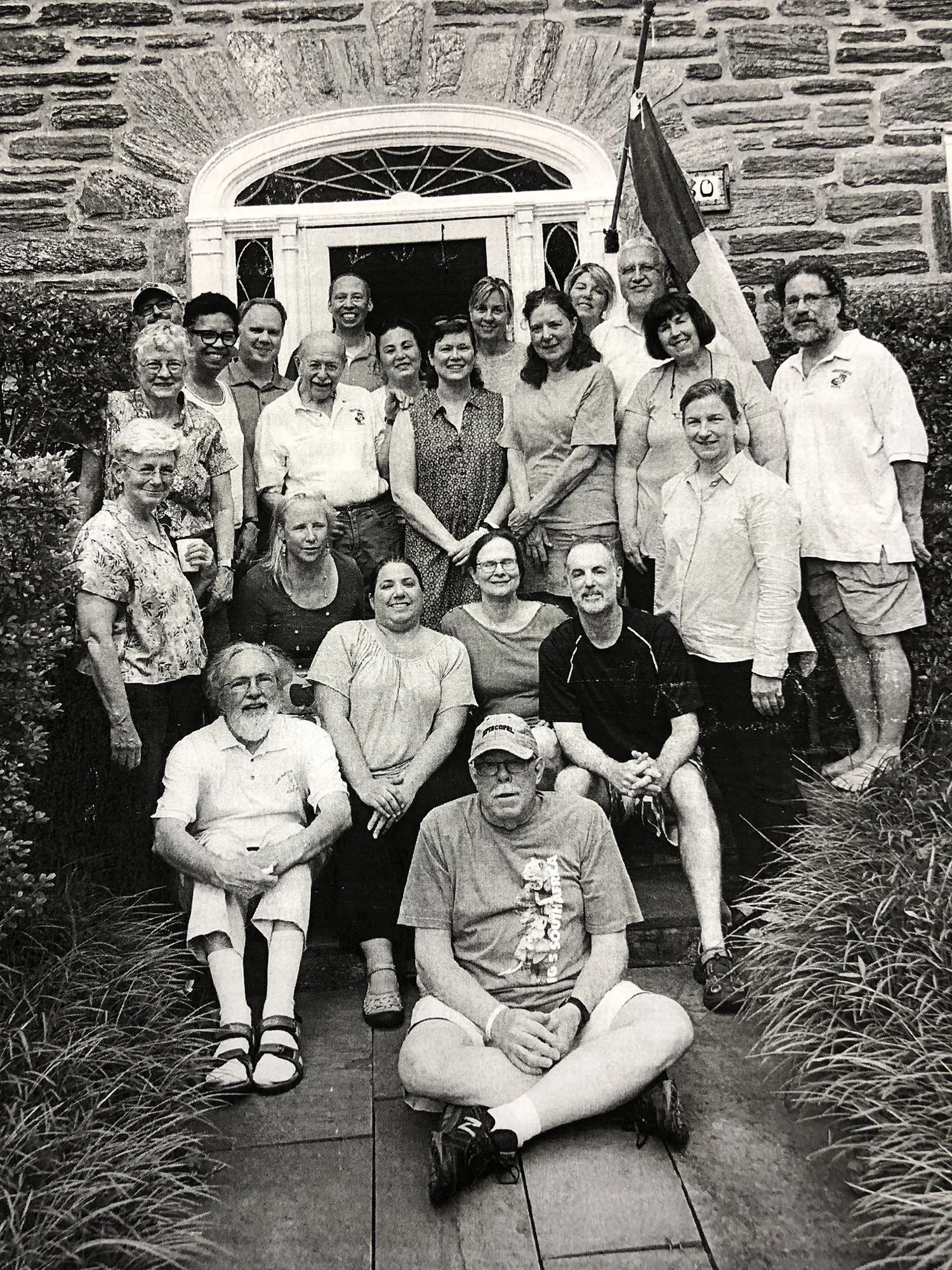 Front row: Mike Letts. Second row (l. to r.): Jim Saxon, Lyn Podolski, Bere Saxon and Brian Deppen. Third row (l. to r.): Judy Politzer, Beth McErlean and Catherine King. Fourth row (l. to r.): Betty Dowling, Joe Torregrossa, Betsy Larsen, Heather Gray, Beth Jones and Howard Garfinkel. Back row (l. to r.): Grady Harrington, Delma Broussard, Pat McErlean, Ray Johnston, Susan Wendt, Pat Donato, Sondra Mervine and Gary King