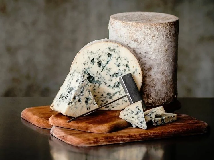 Jasper Hill Farm Bayley Hazen Blue. Photo courtesy of Jasper Hill Farm.